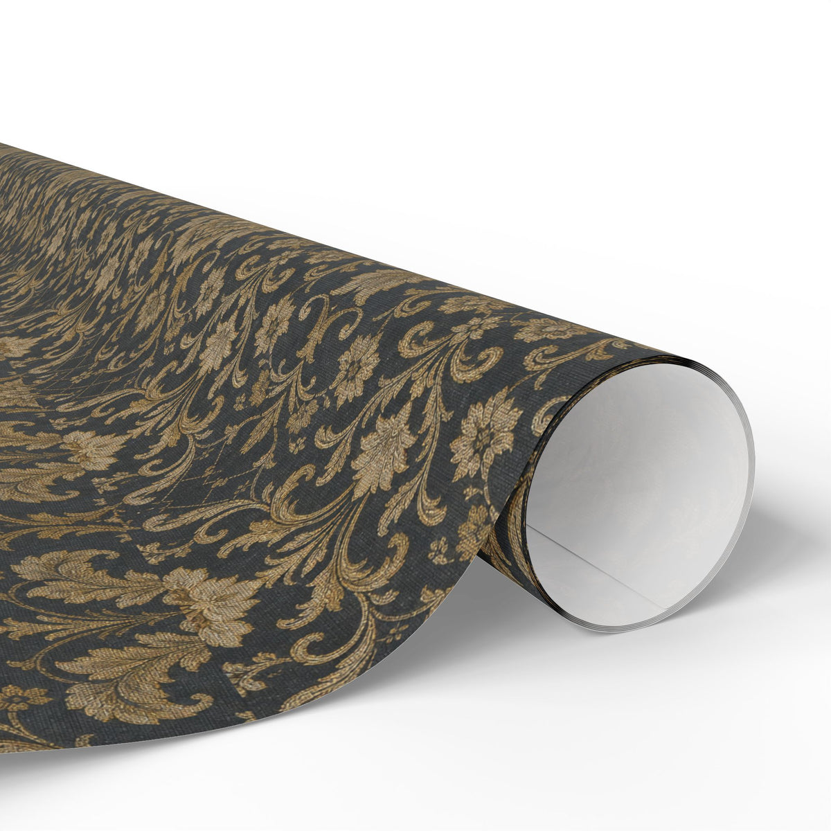 Vintage Black and Gold Damask Wrapping Paper
