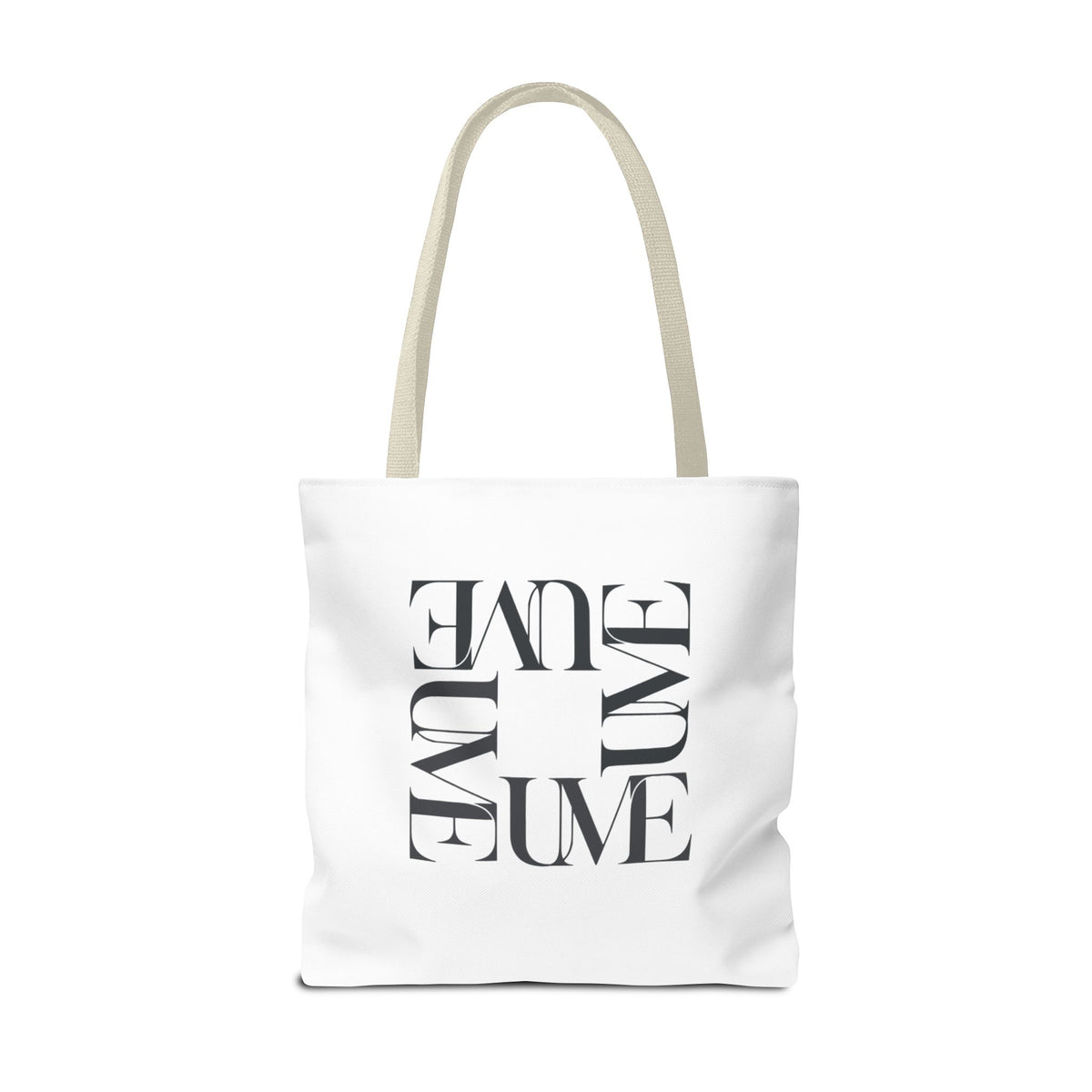 UME Square Typography Tote Bag — White