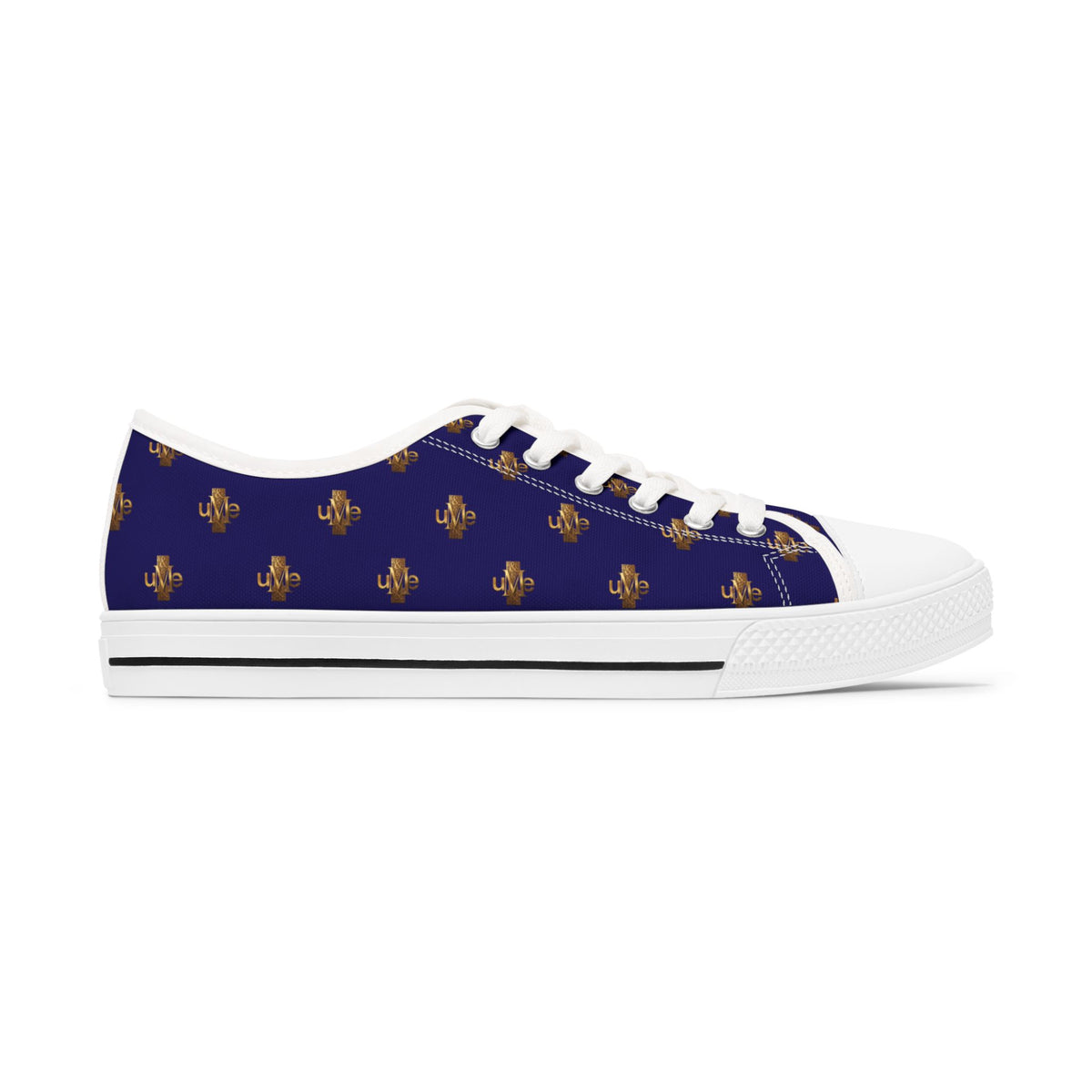 Women’s Low-Top Sneakers — Midnight Navy All-Over Print