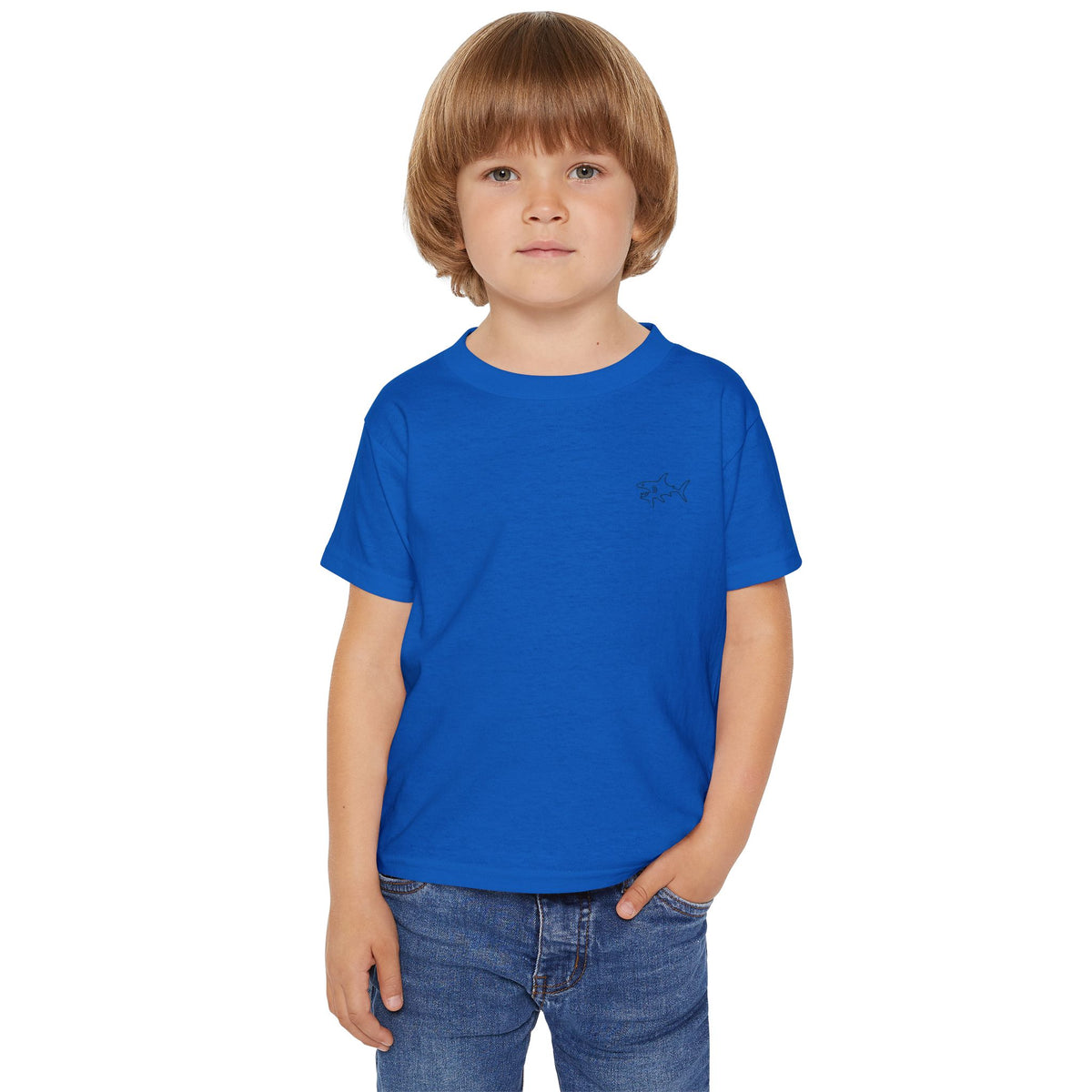 Toddler T‑Shirt — Minimal Shark Sketch Kids Tee