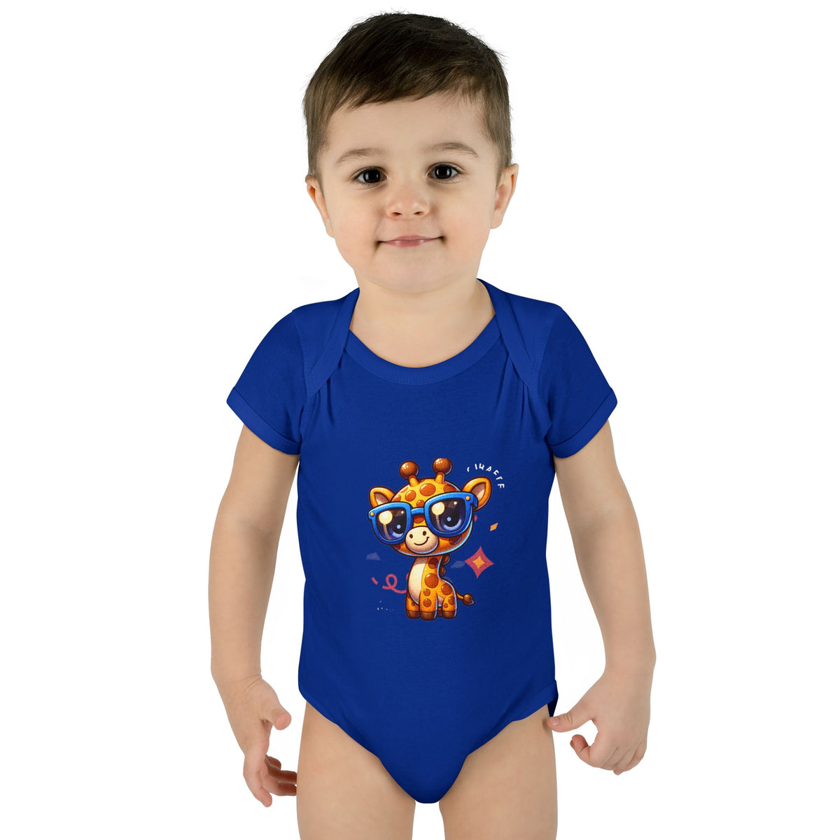 Giraffe Sunglasses Baby Bodysuit — Cute Infant Onesie
