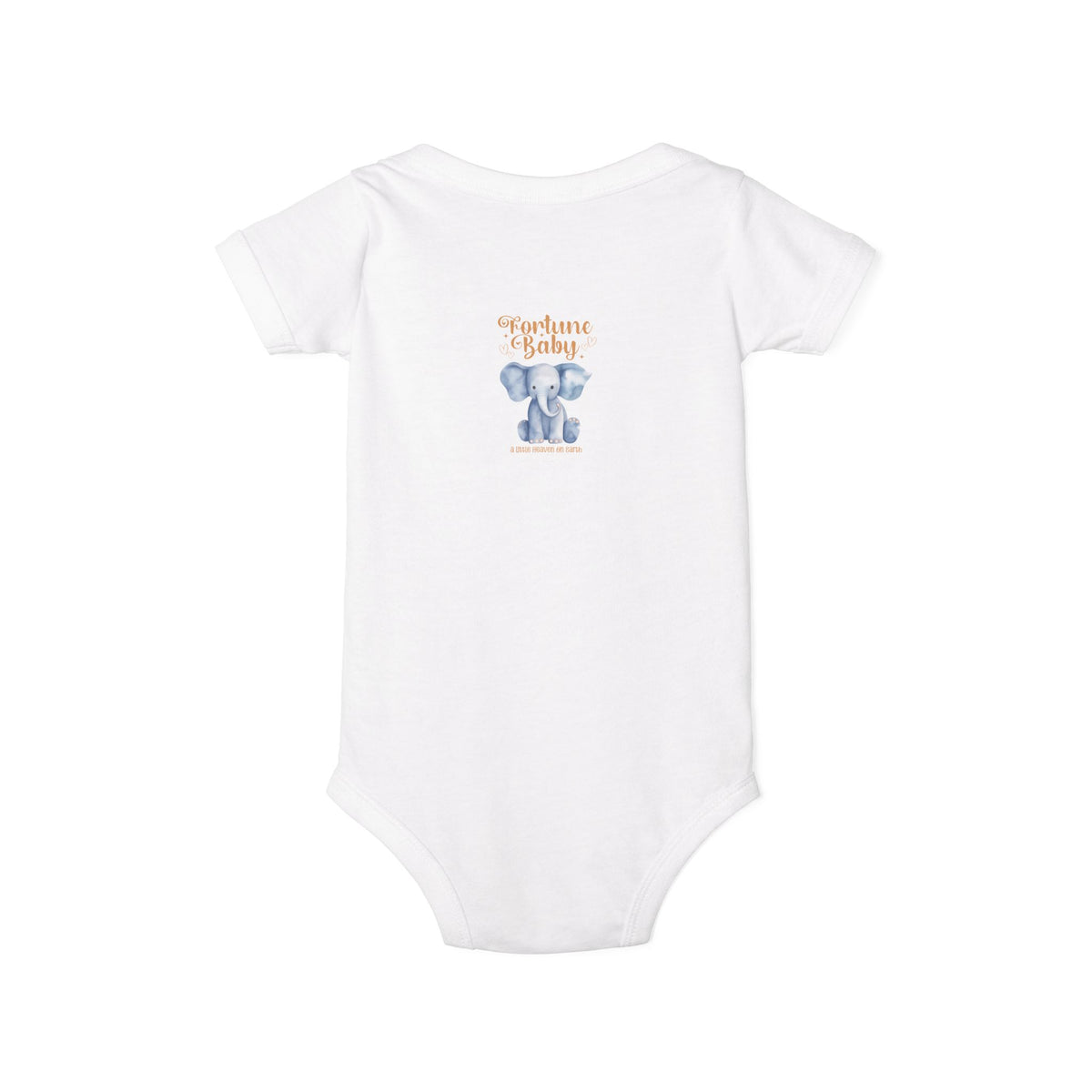 Fortune Baby Elephant Infant Onesie — Cute Blue Elephant Baby Bodysuit