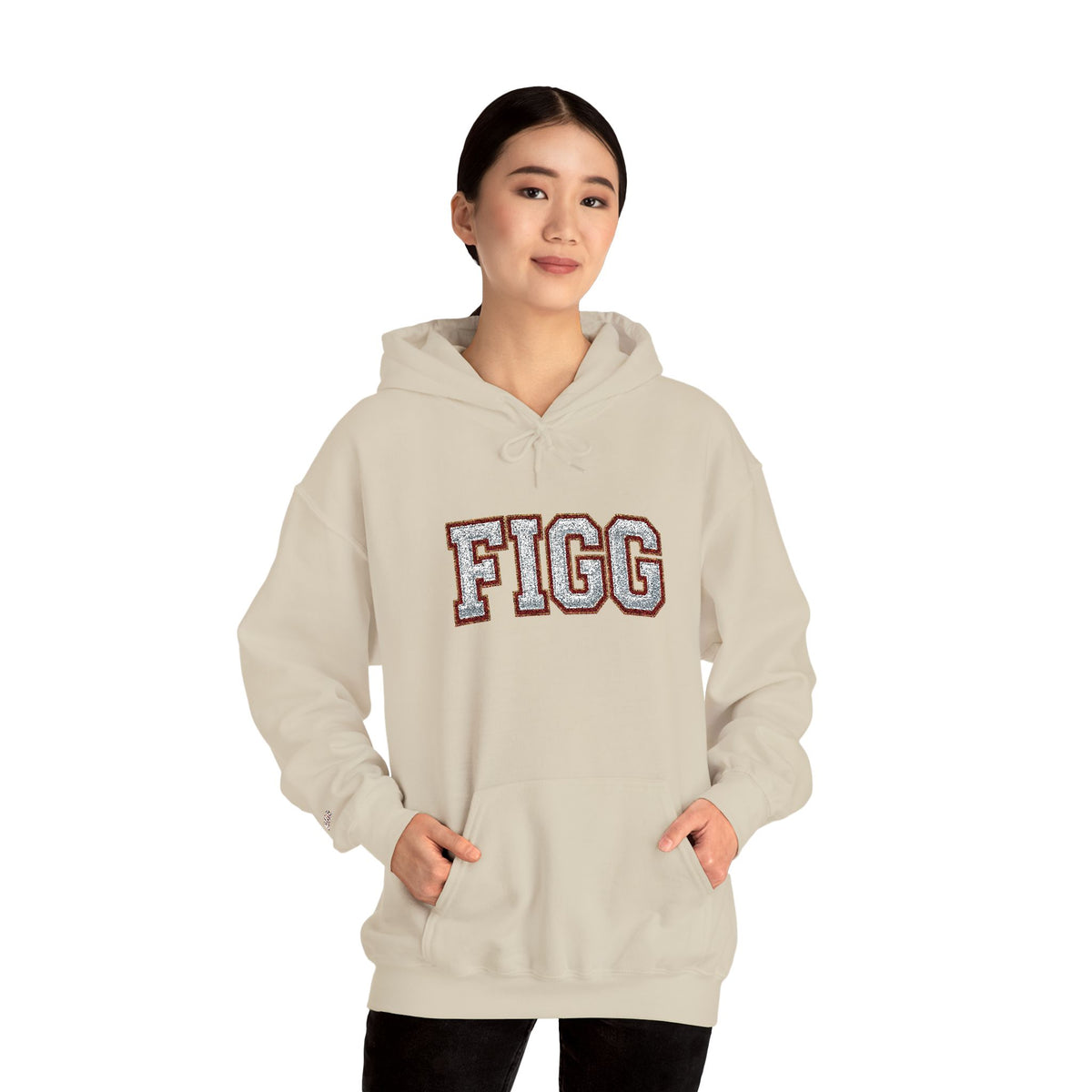 FFiGG Embroidered Varsity Hoodie — White, Black, Grey & More Colors