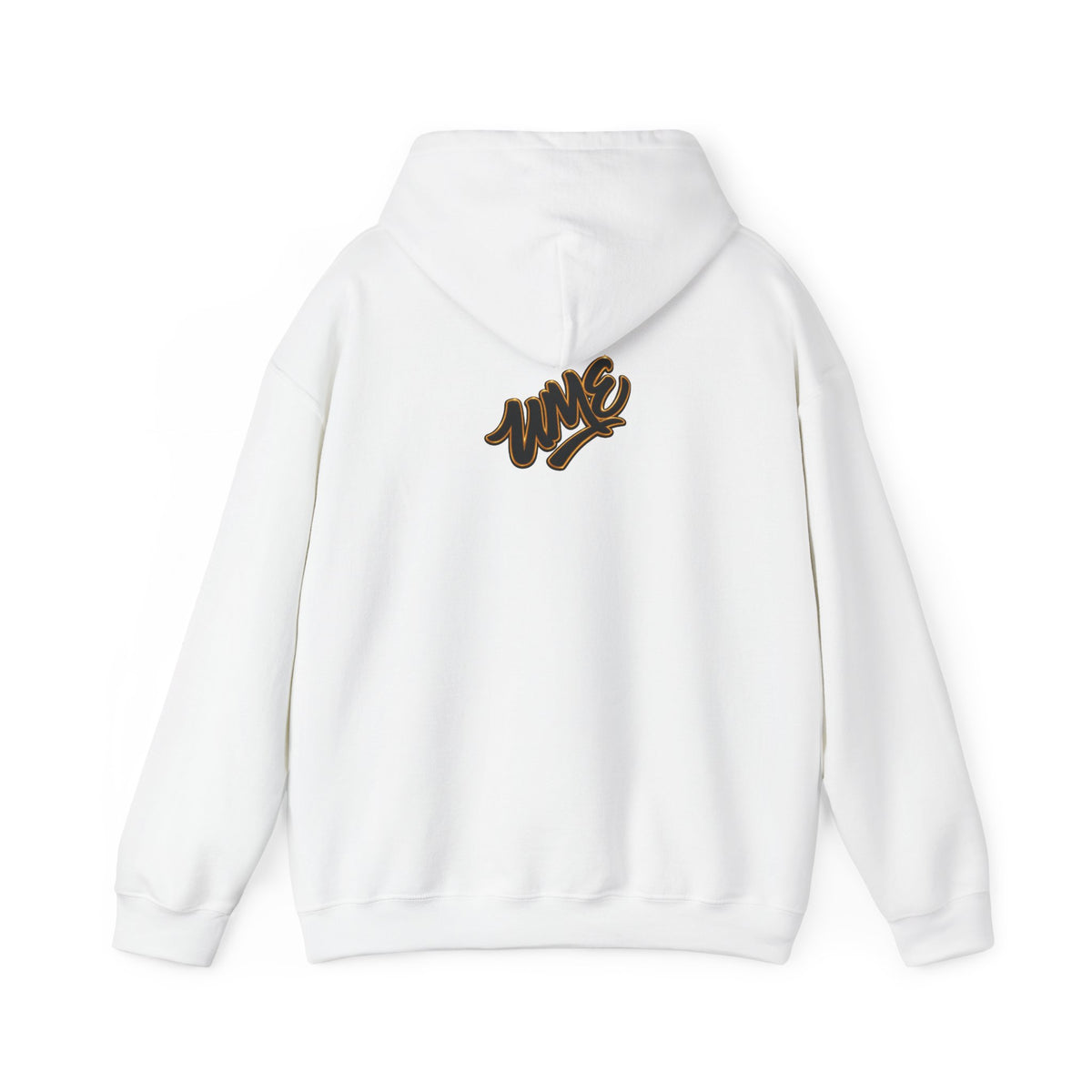 Hoodie — White UME Black Logo All-Over Print
