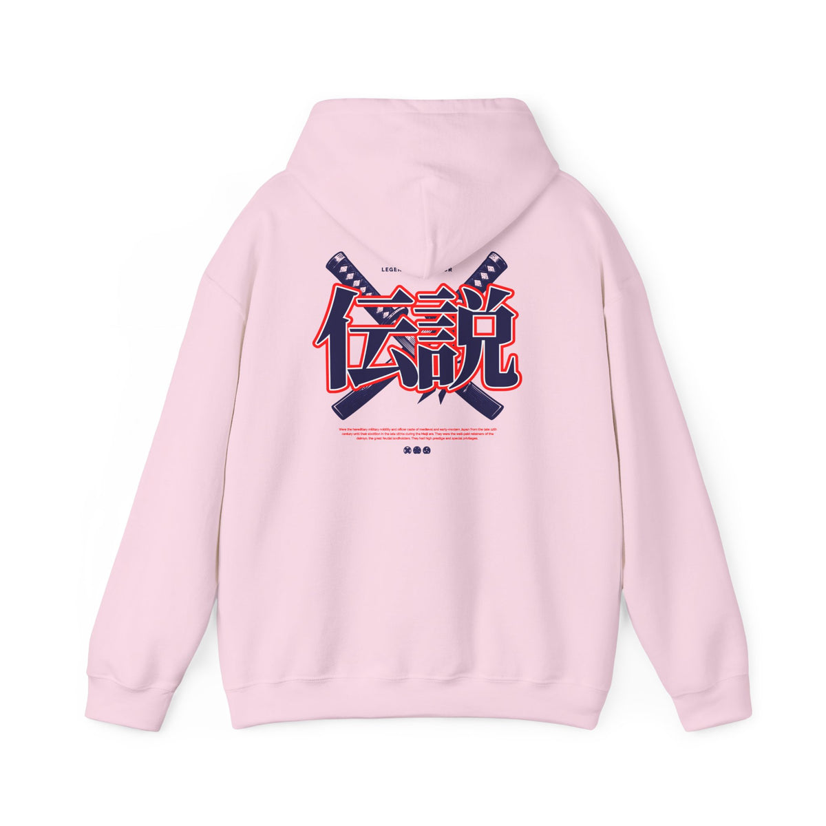 Legend Kanji Hoodie — Retro Samurai Sword Graphic Pullover