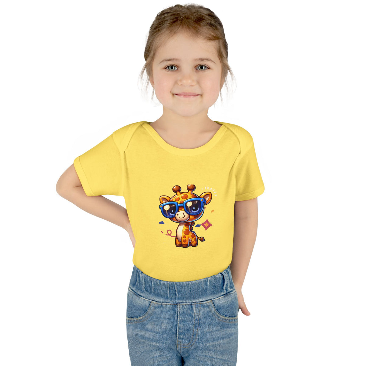 Giraffe Sunglasses Baby Bodysuit — Cute Infant Onesie