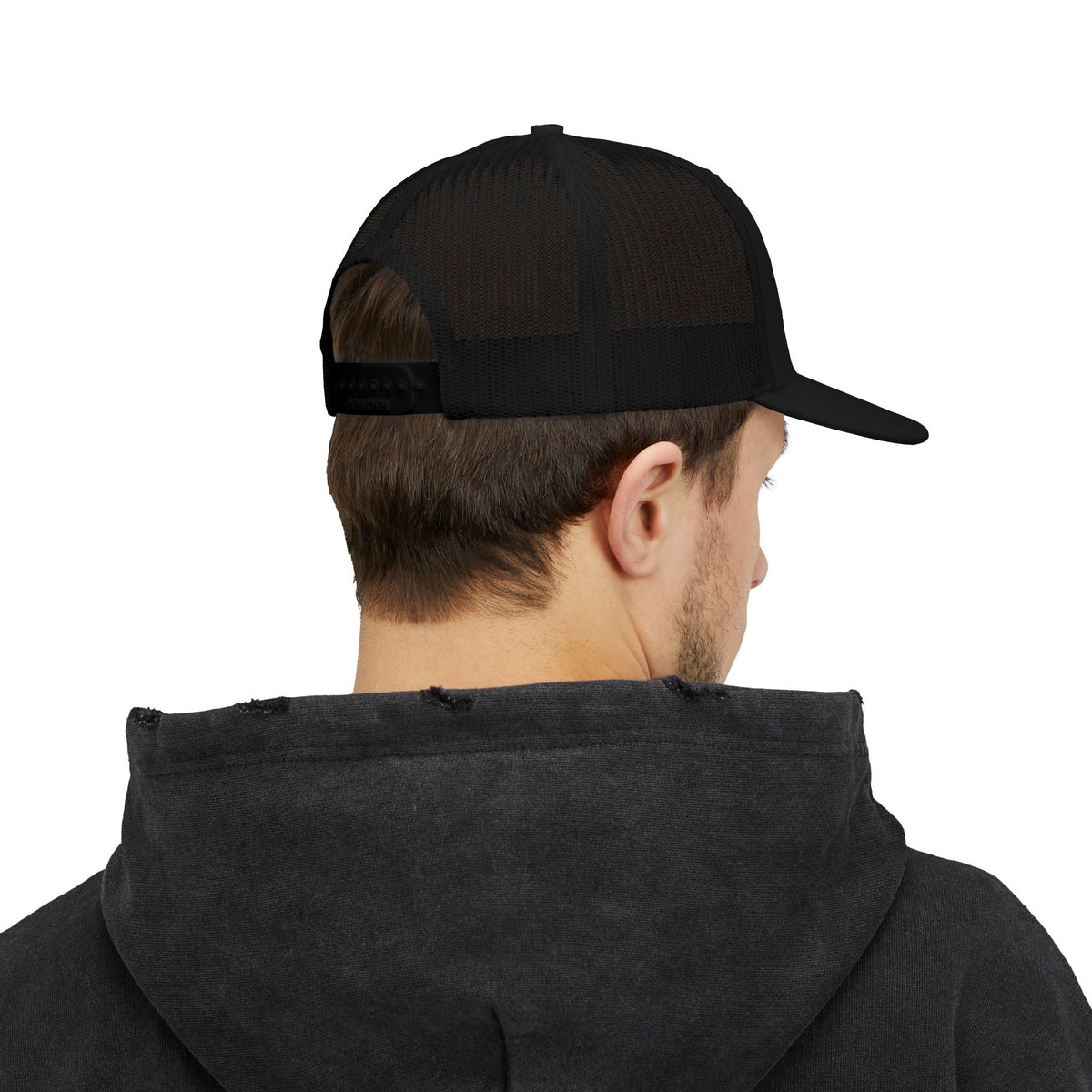 FFiGG Embroidered Snapback Trucker Cap — Black, Grey & Loden