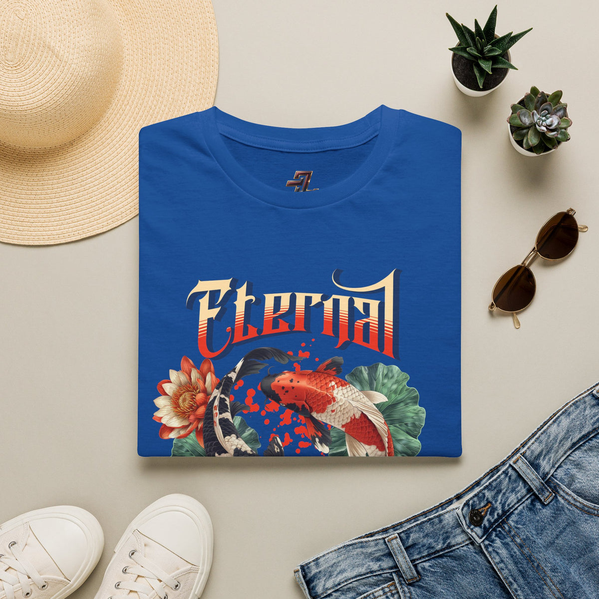 Eternal Waters T‑Shirt — Koi Pond Floral Graphic Tee