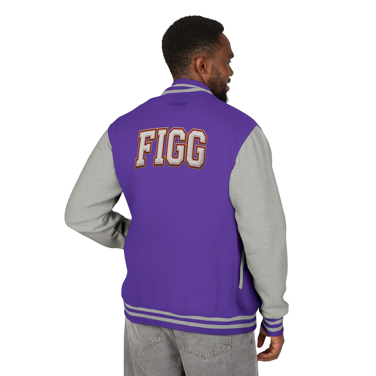 FIGG Letterman Jacket — Burgundy, Black, Navy & Bright Colors