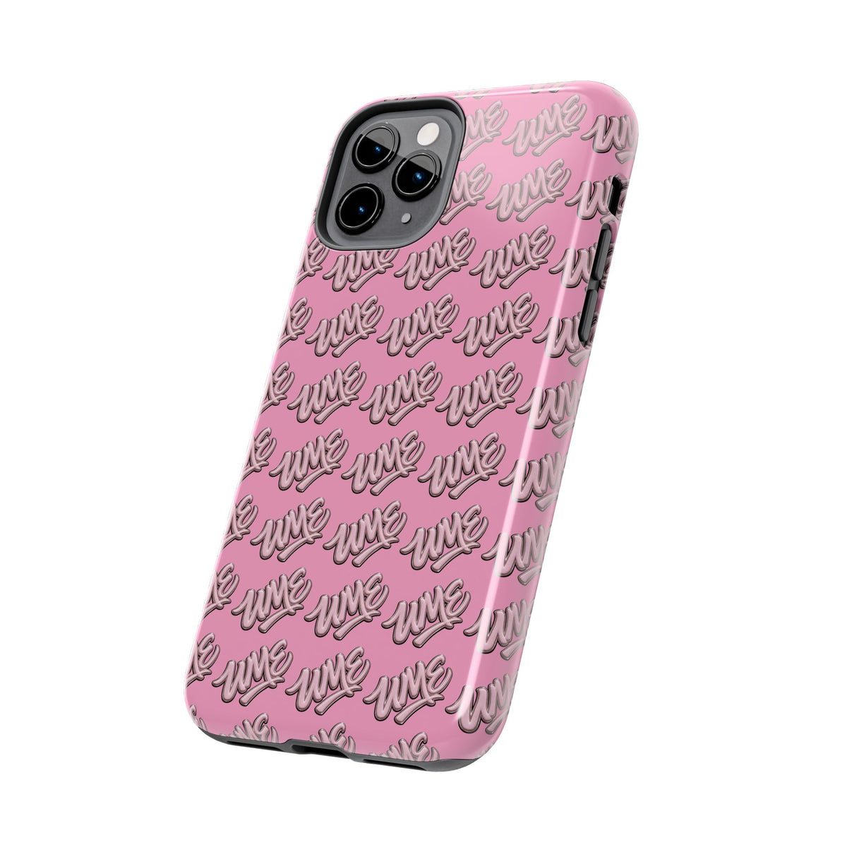 UME Tough Phone Case — Pink Logo Print | iPhone & Samsung