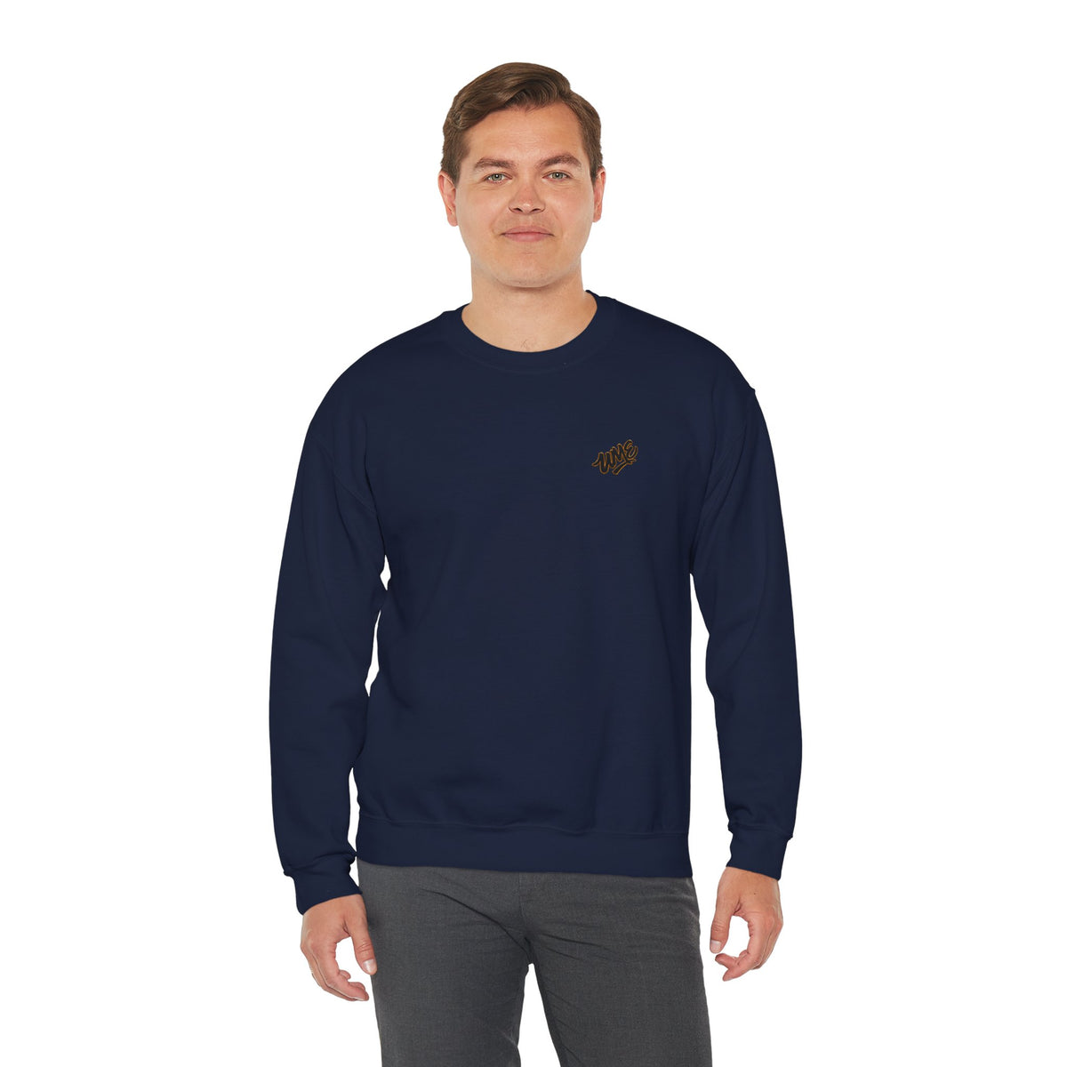 Crewneck Sweatshirt — UME Black Logo All-Over Print