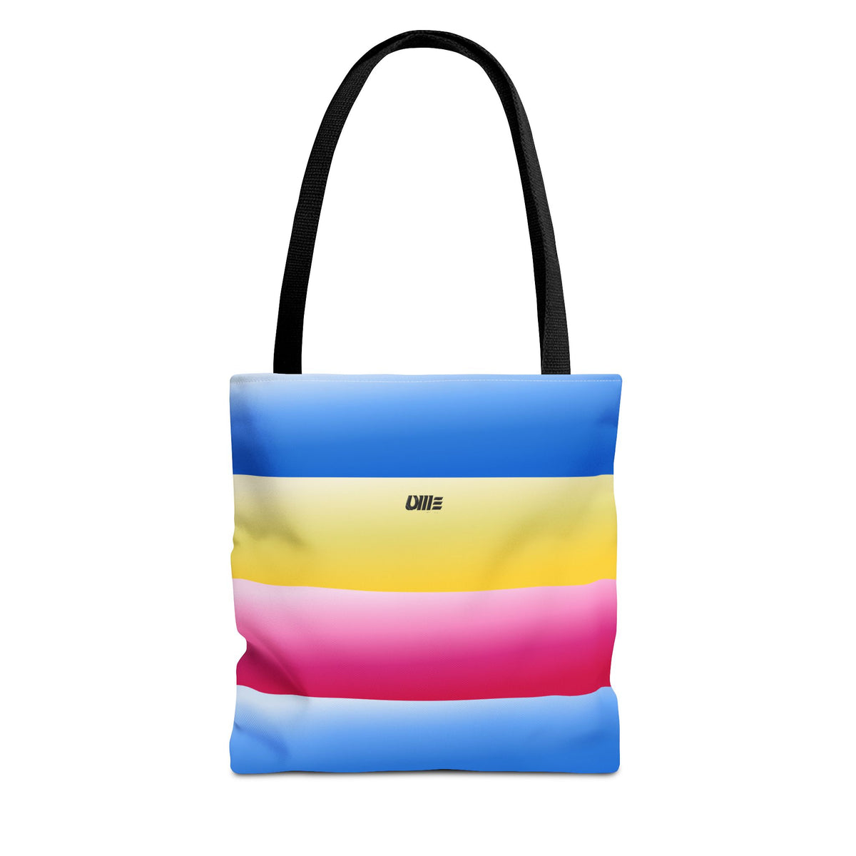 Colorful Pride Stripes Tote Bag – Pastel Blue, Yellow & Pink AOP