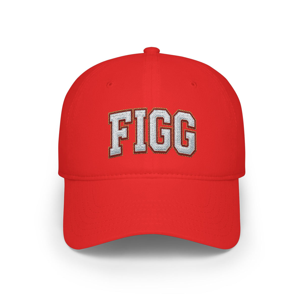 FFiGG Embroidered Low Profile Baseball Cap — Red, Navy, Black & More