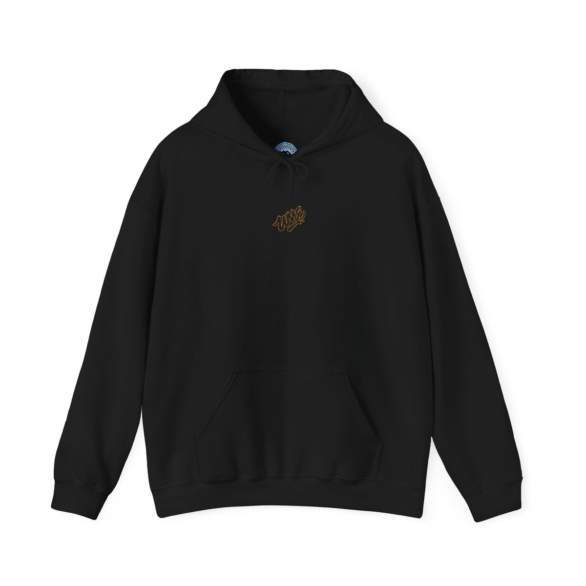 Hoodie — White UME Black Logo All-Over Print