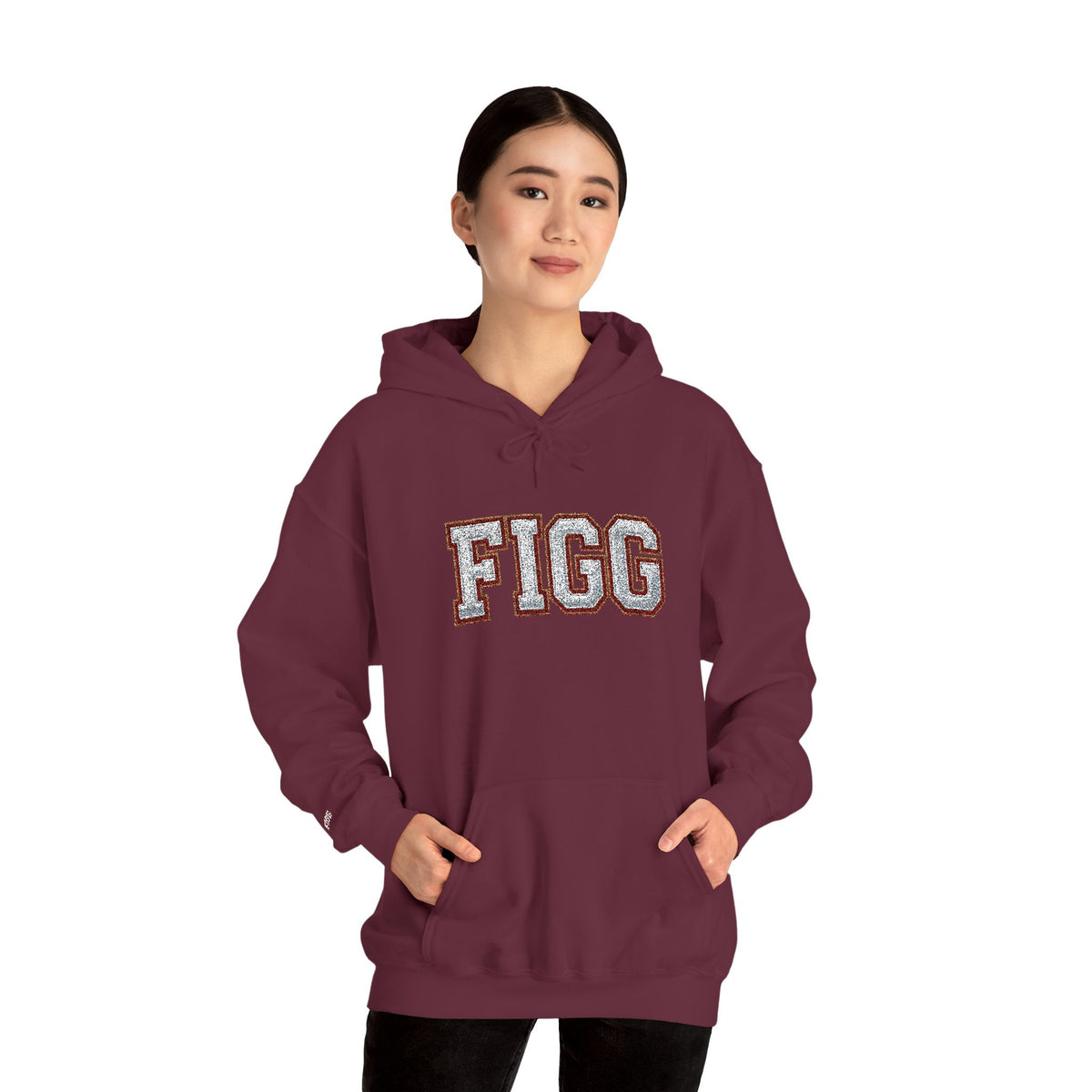FFiGG Embroidered Varsity Hoodie — White, Black, Grey & More Colors