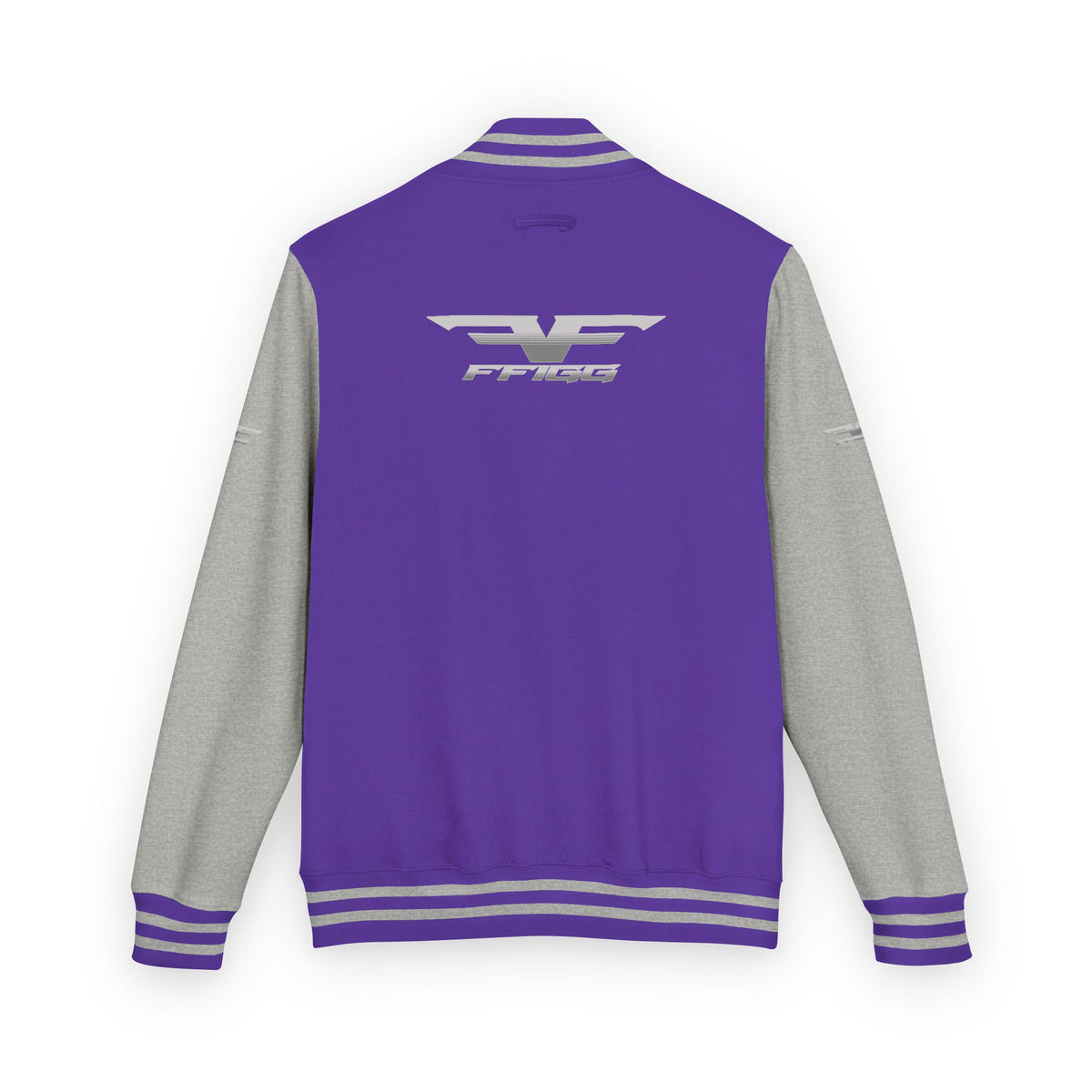 Black and White Varsity Jacket with Winged Logo