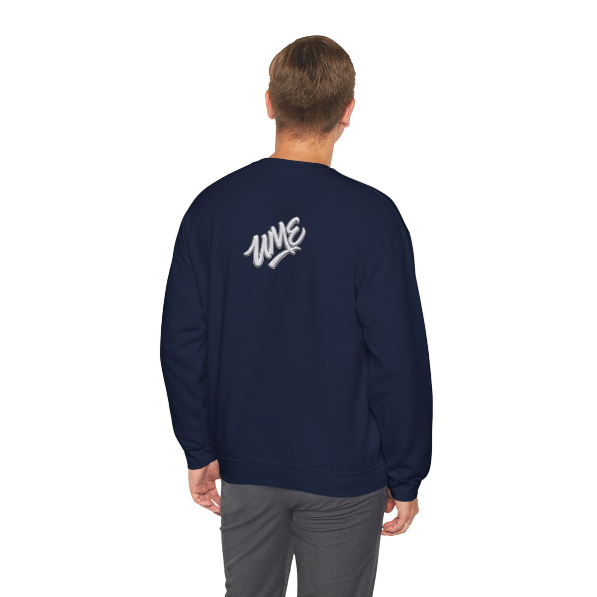 Crewneck Sweatshirt — UME White Logo All-Over Print