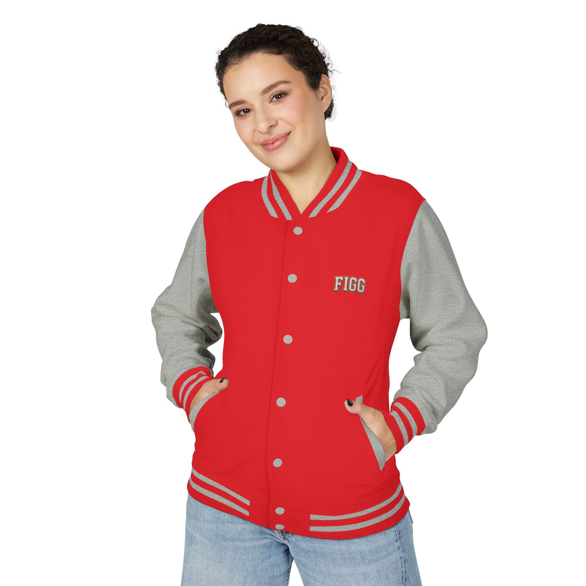 FIGG Letterman Jacket — Burgundy, Black, Navy & Bright Colors