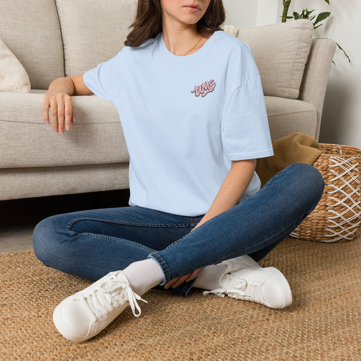 Lightweight Tee — UME Pink Logo Front & Back