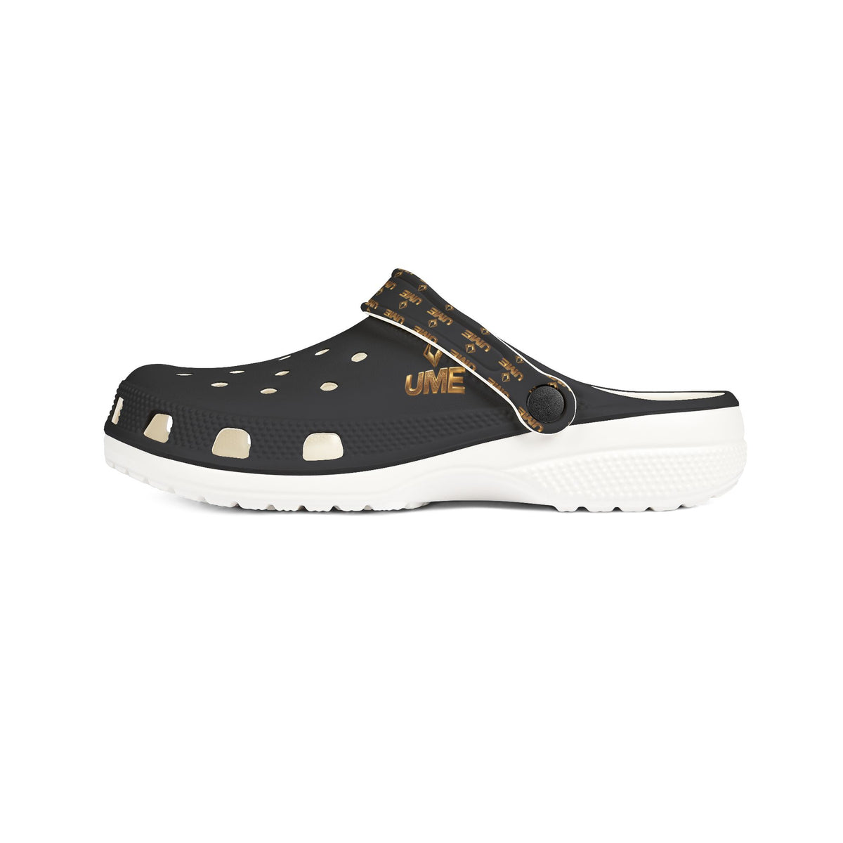 Black All-Over Print EVA Foam Clogs — Slip-On Shoes