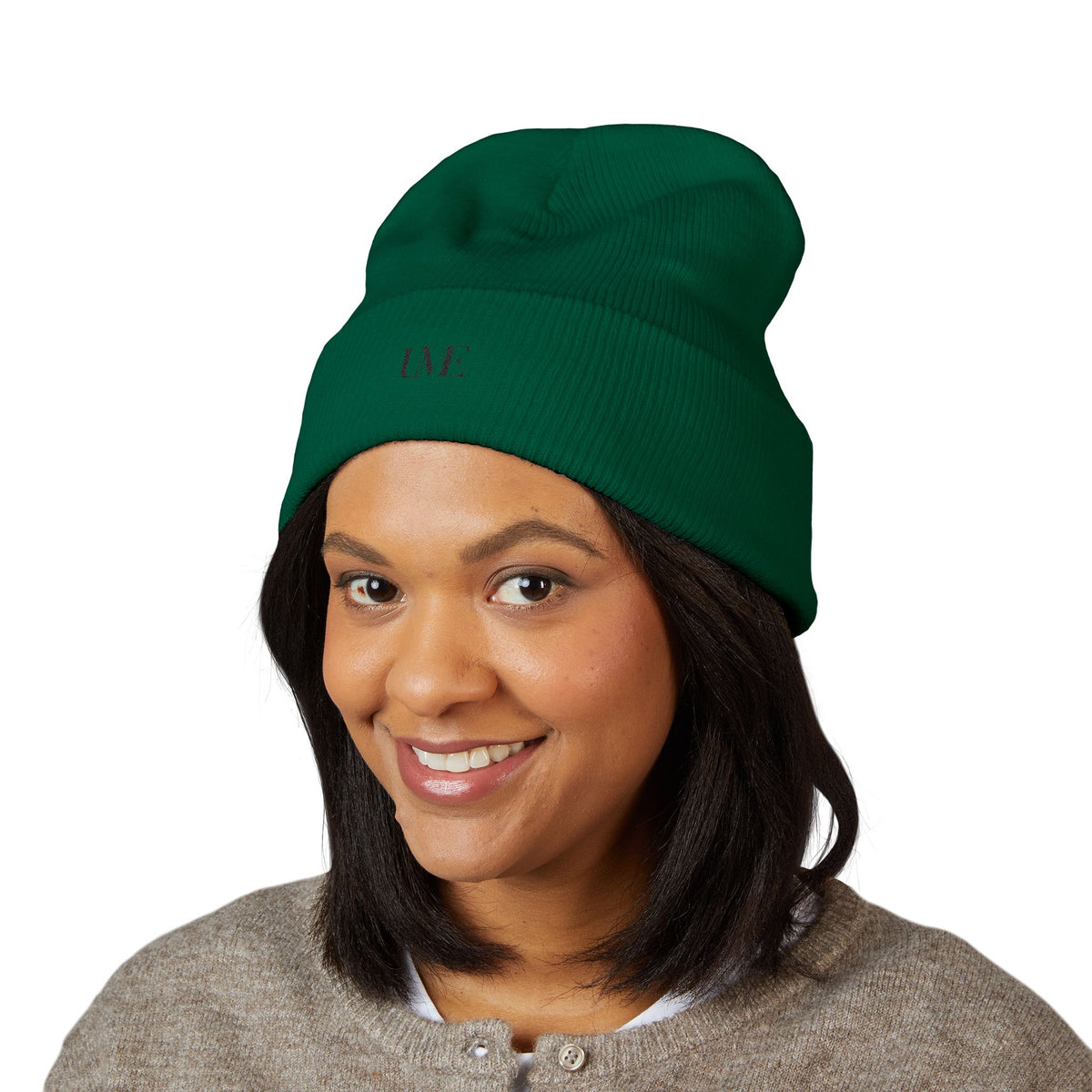 UME Embroidered Cuffed Beanie — White, Red & More Colors