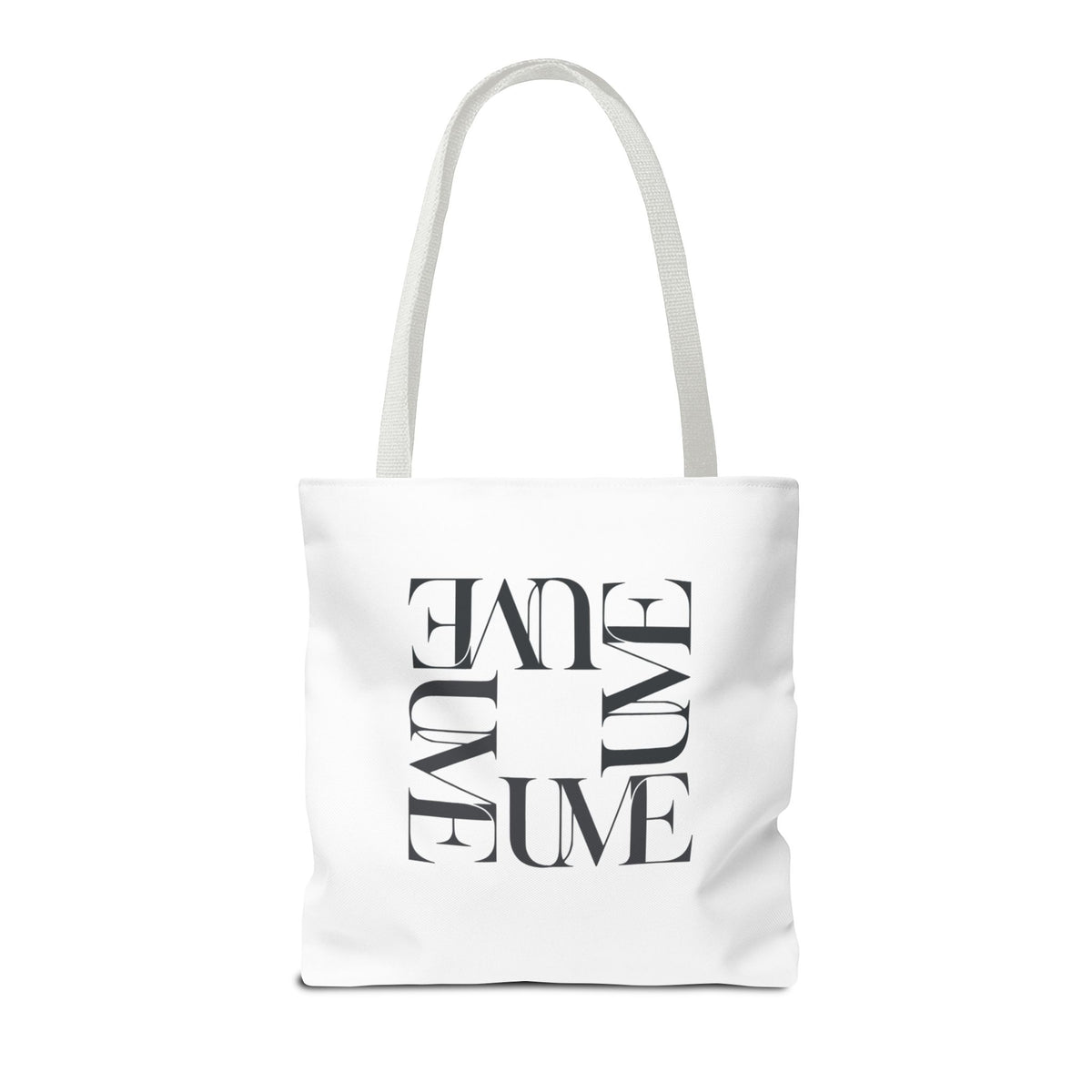 UME Square Typography Tote Bag — White