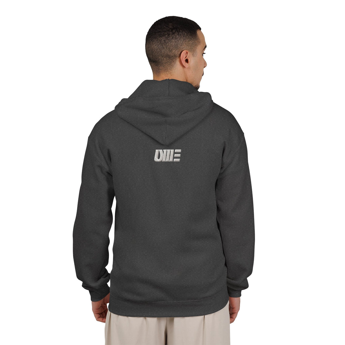 Full-Zip Midweight Hoodie — Multi-Color Minimal Graphic