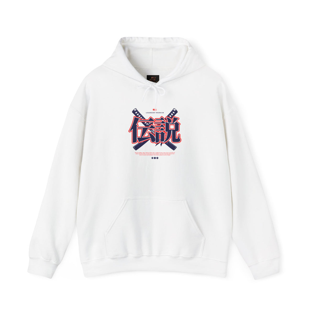 Legend Kanji Hoodie — Retro Samurai Sword Graphic Pullover
