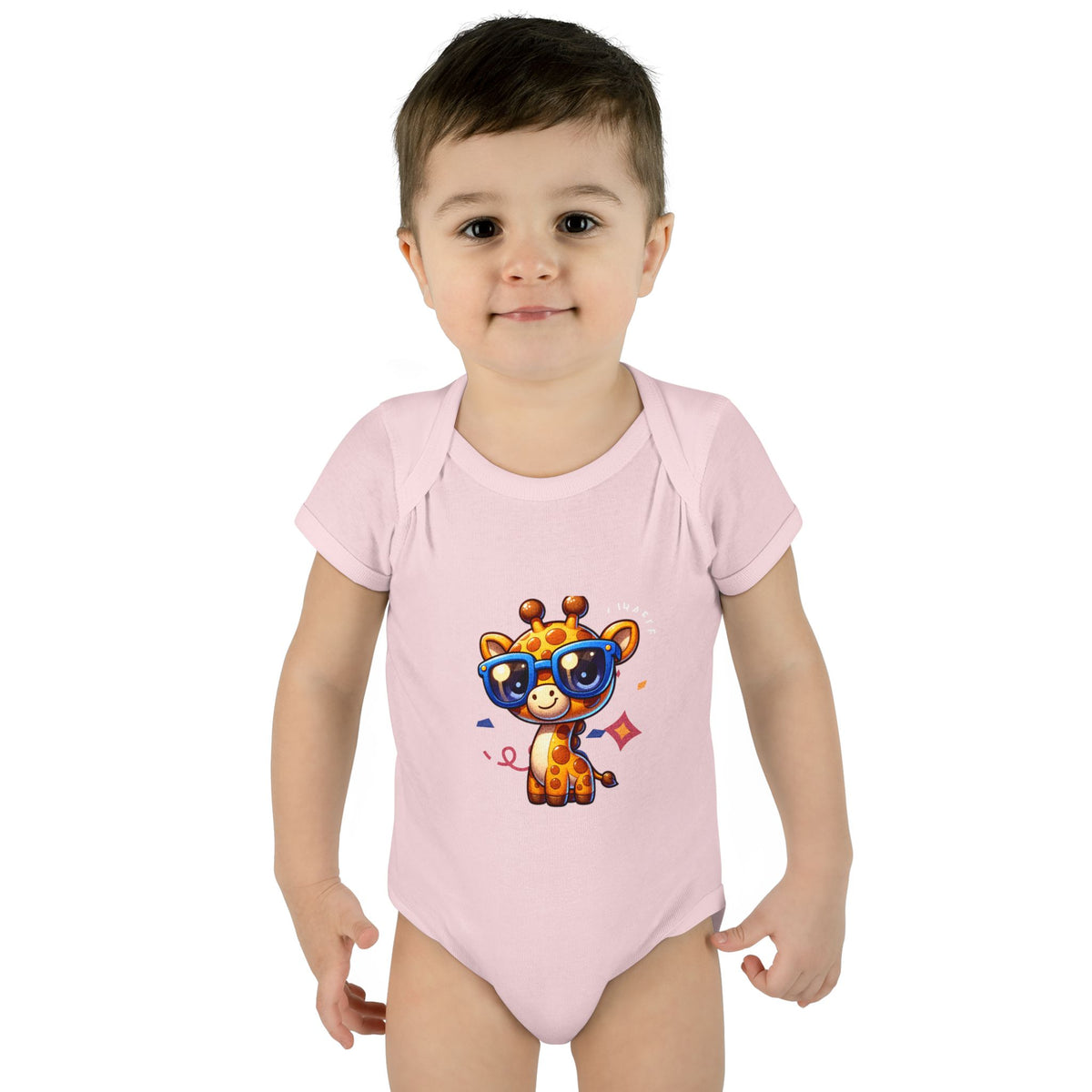 Giraffe Sunglasses Baby Bodysuit — Cute Infant Onesie