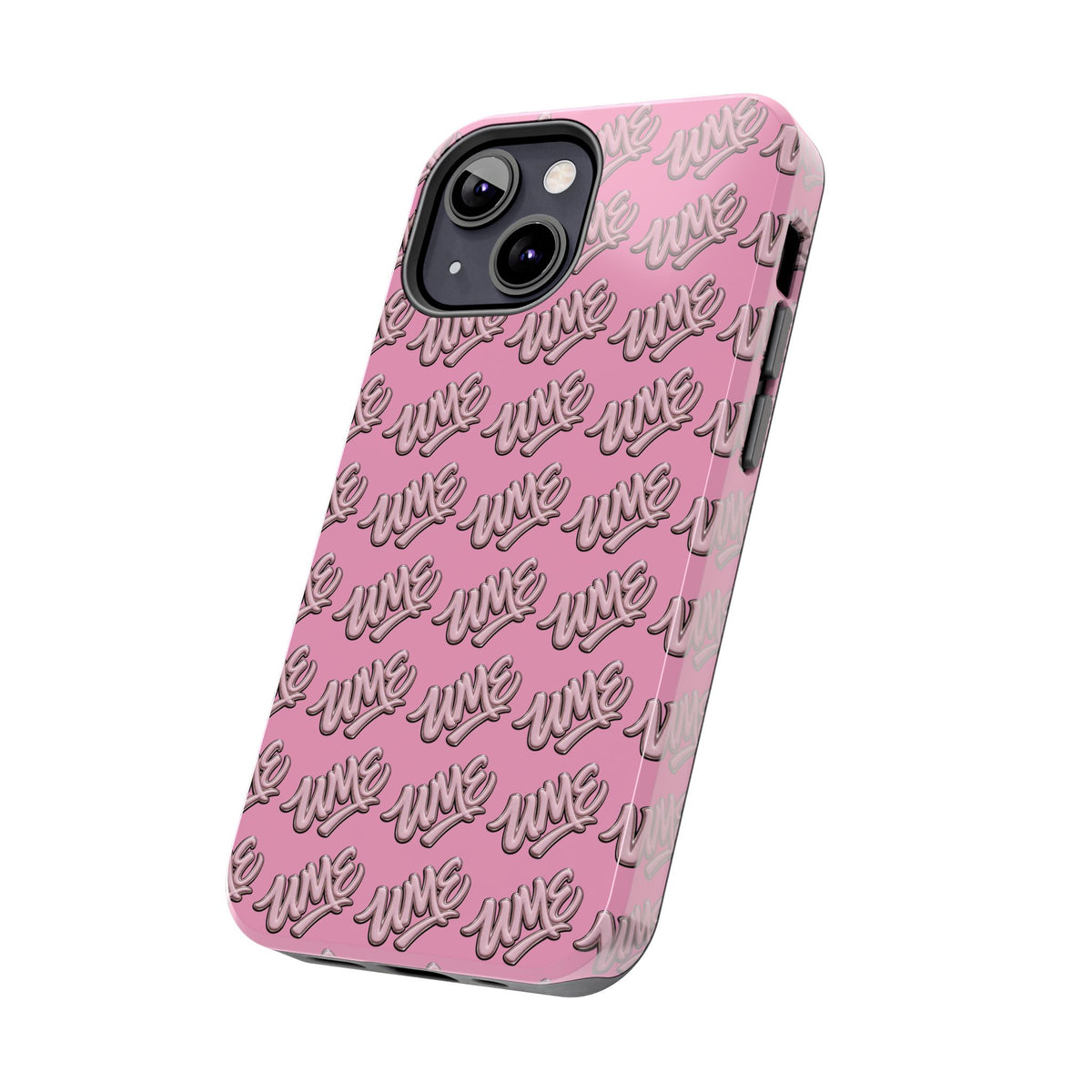 UME Tough Phone Case — Pink Logo Print | iPhone & Samsung