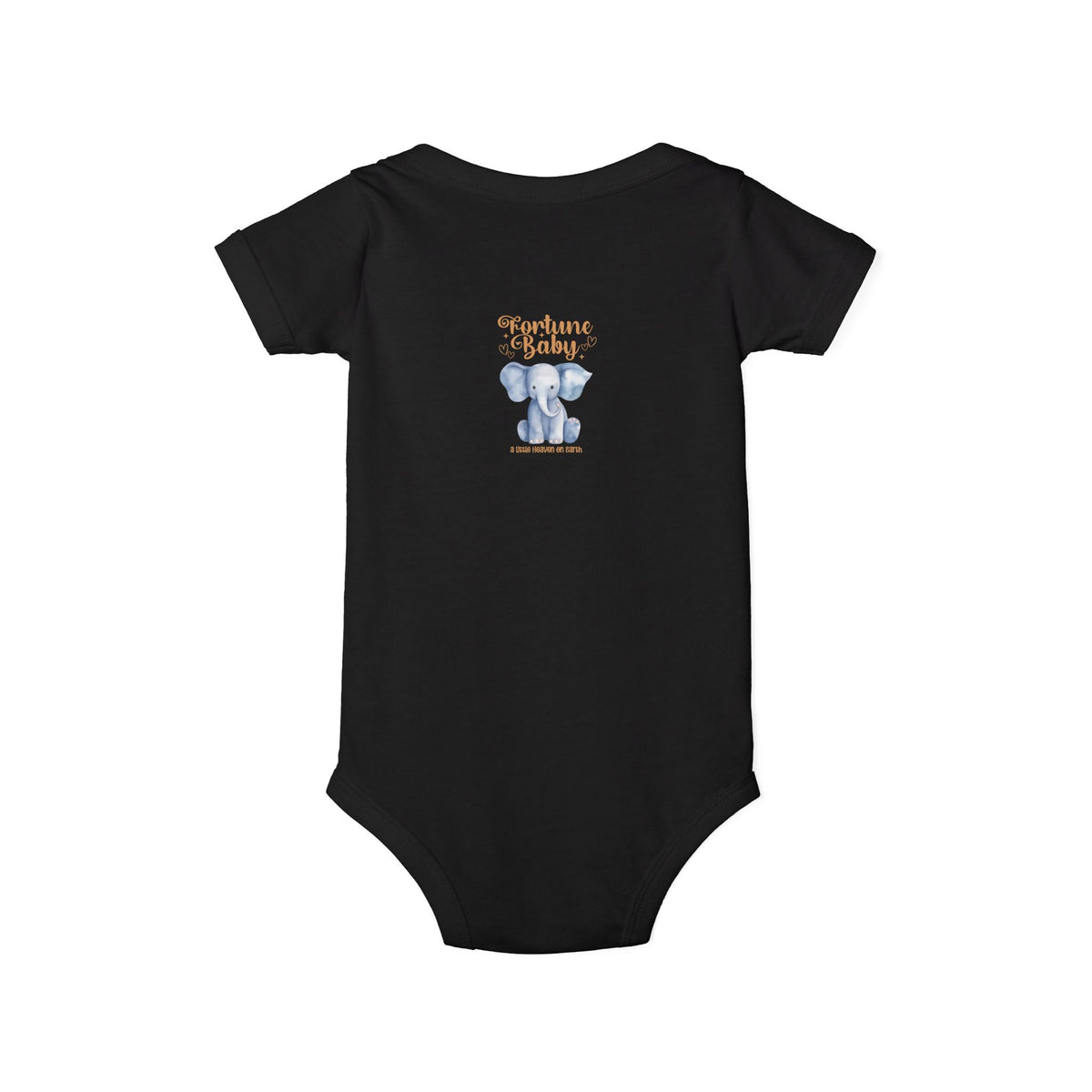 Fortune Baby Elephant Infant Onesie — Cute Blue Elephant Baby Bodysuit