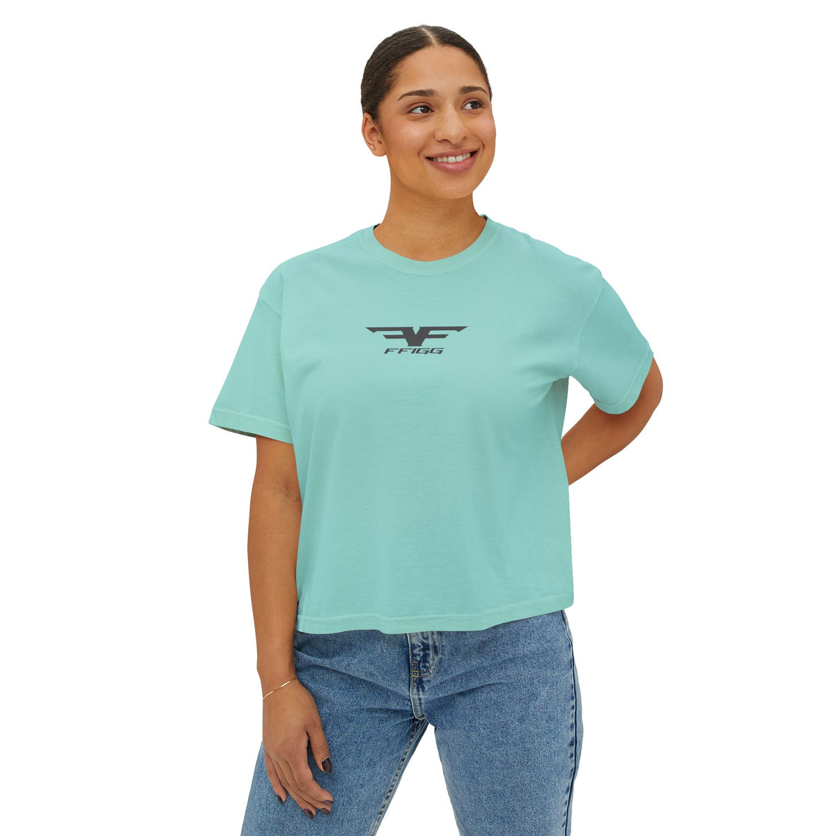 Women’s Winged Logo Boxy Tee — Ivory & More Colors