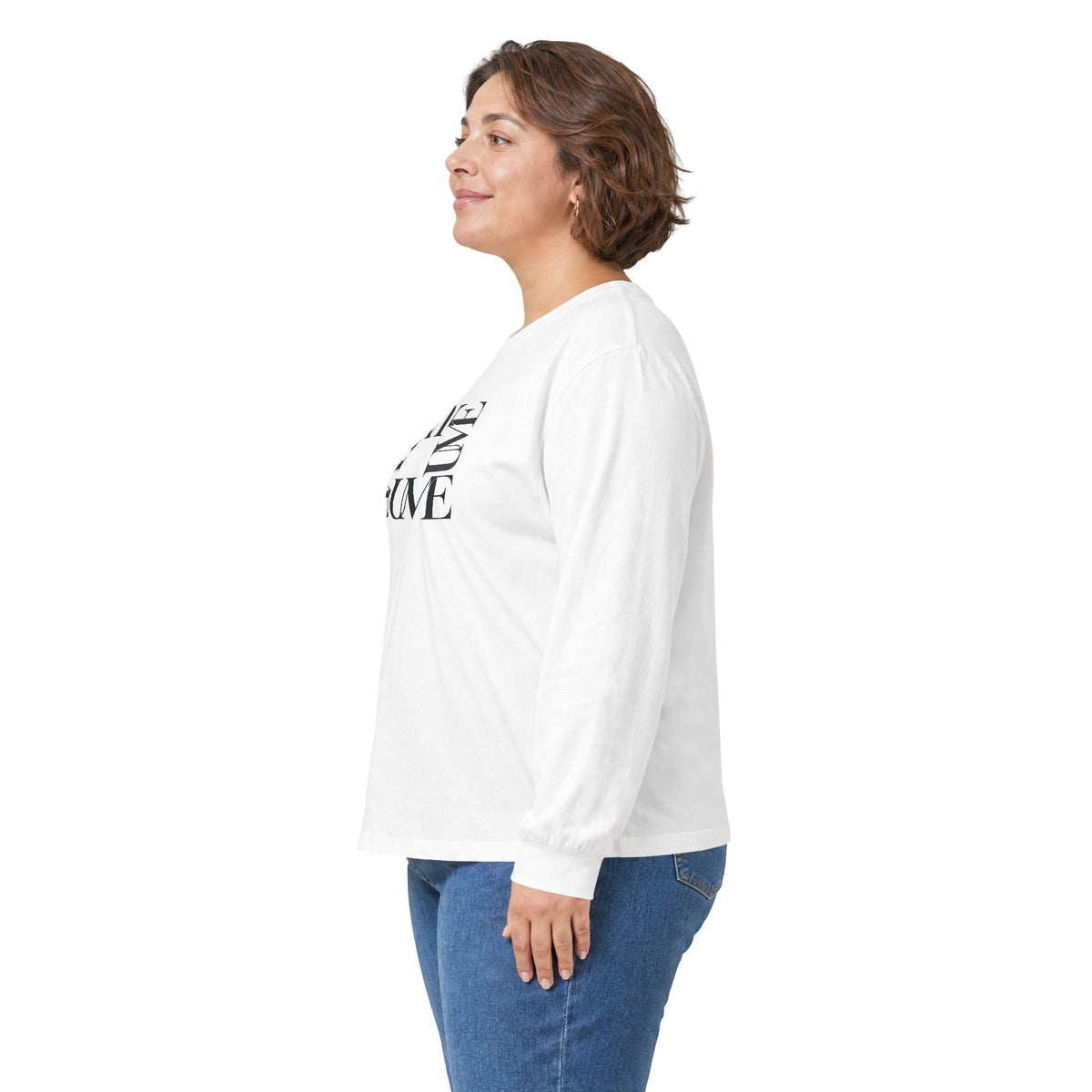 UME Typography Long Sleeve Tee — White, Black & More Colors