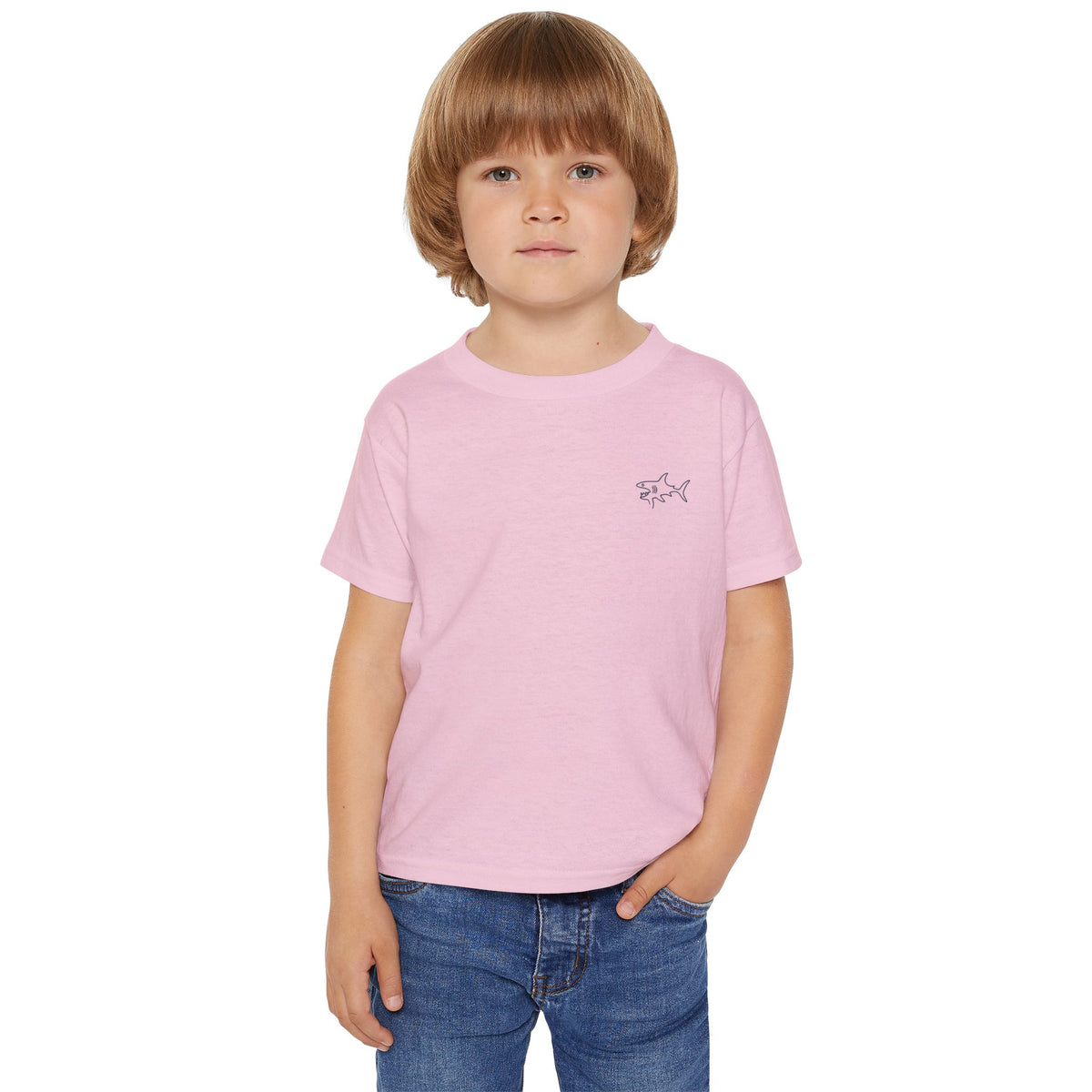 Toddler T‑Shirt — Minimal Shark Sketch Kids Tee