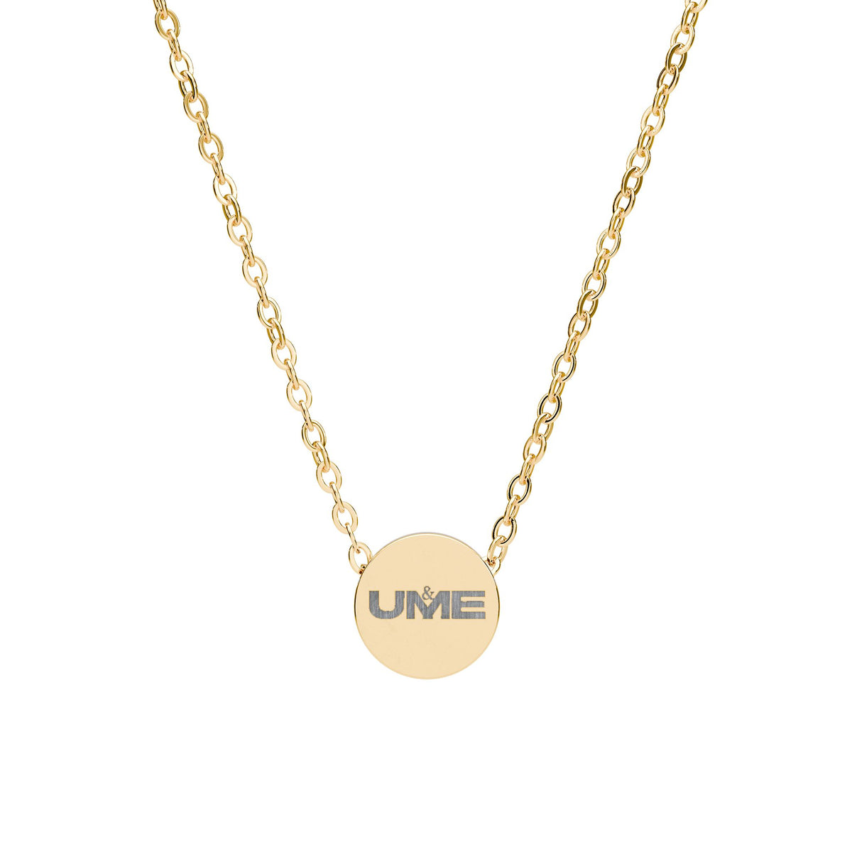 Engravable Mini Circle Necklace — Personalized Initial Disc Pendant