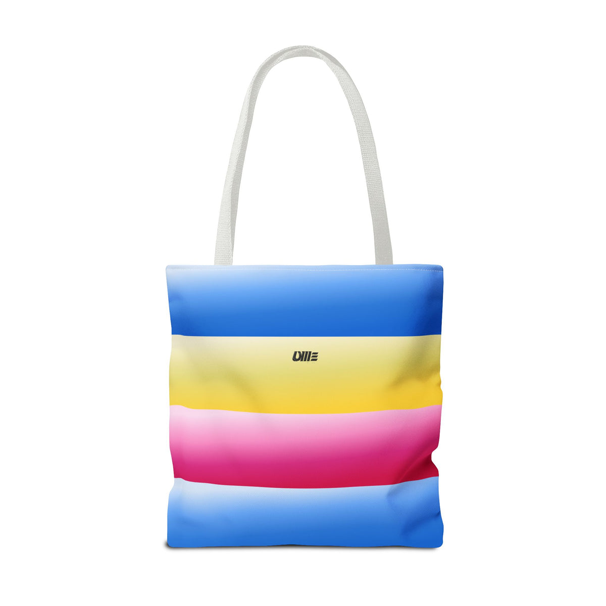 Colorful Pride Stripes Tote Bag – Pastel Blue, Yellow & Pink AOP