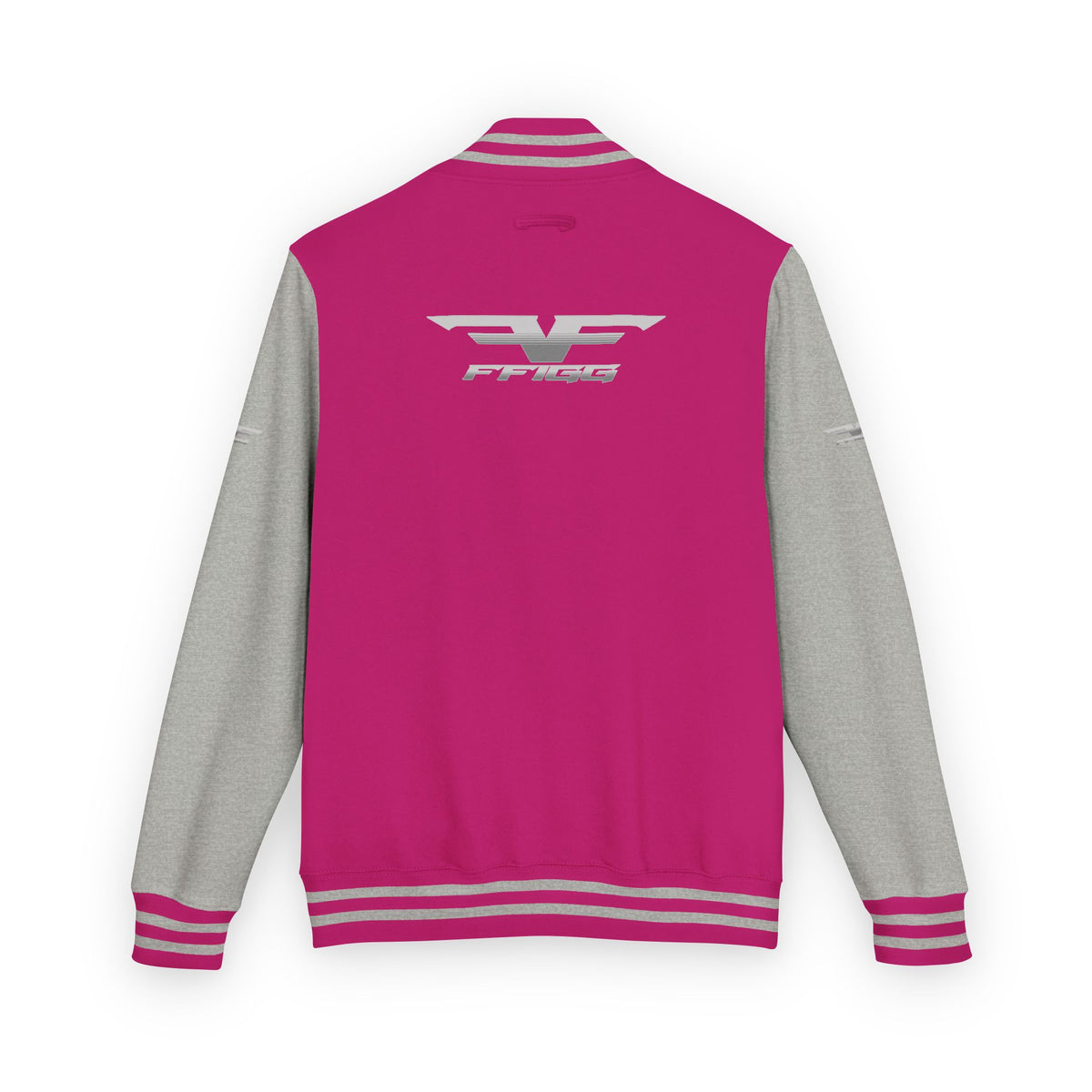 Black and White Varsity Jacket with Winged Logo