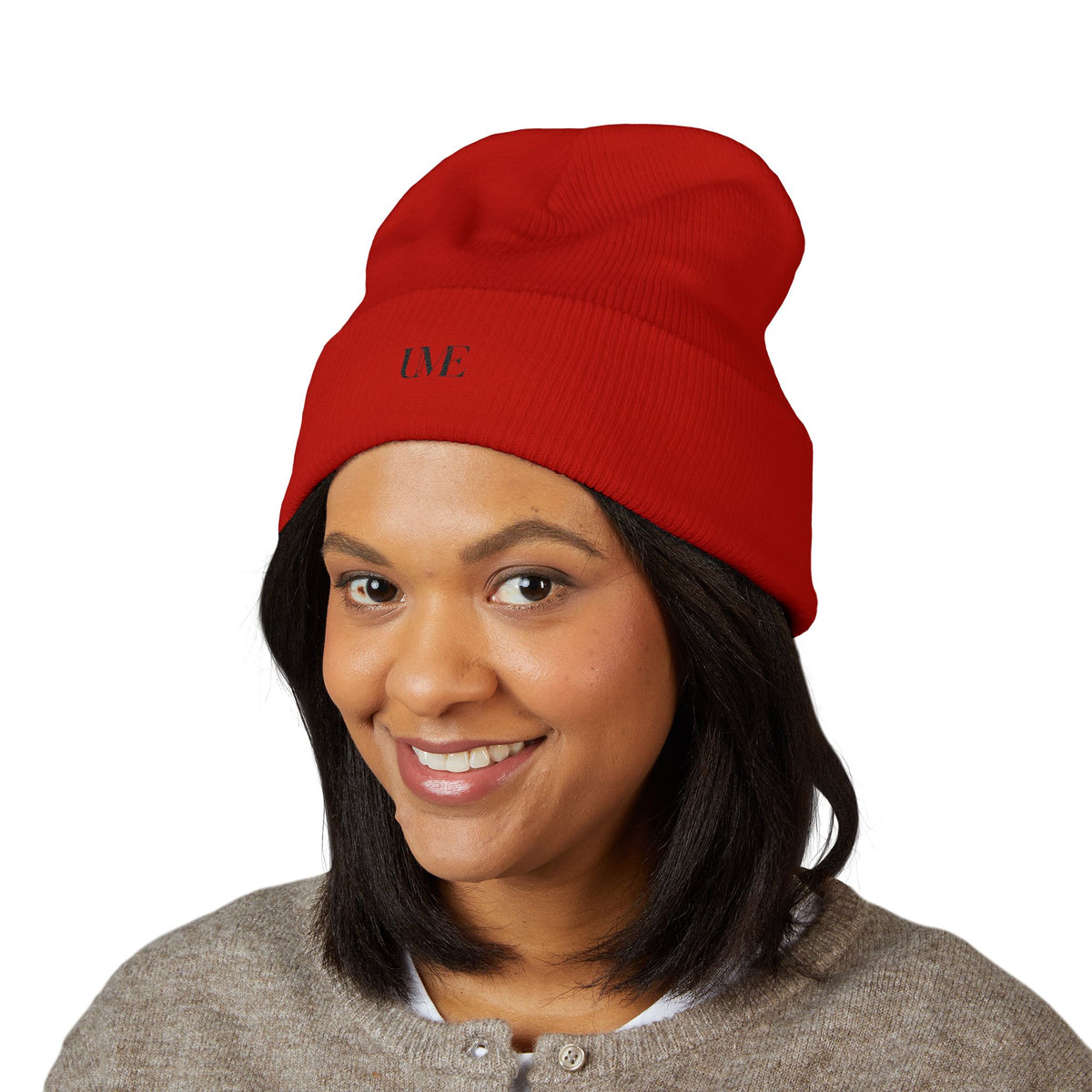 UME Embroidered Cuffed Beanie — White, Red & More Colors