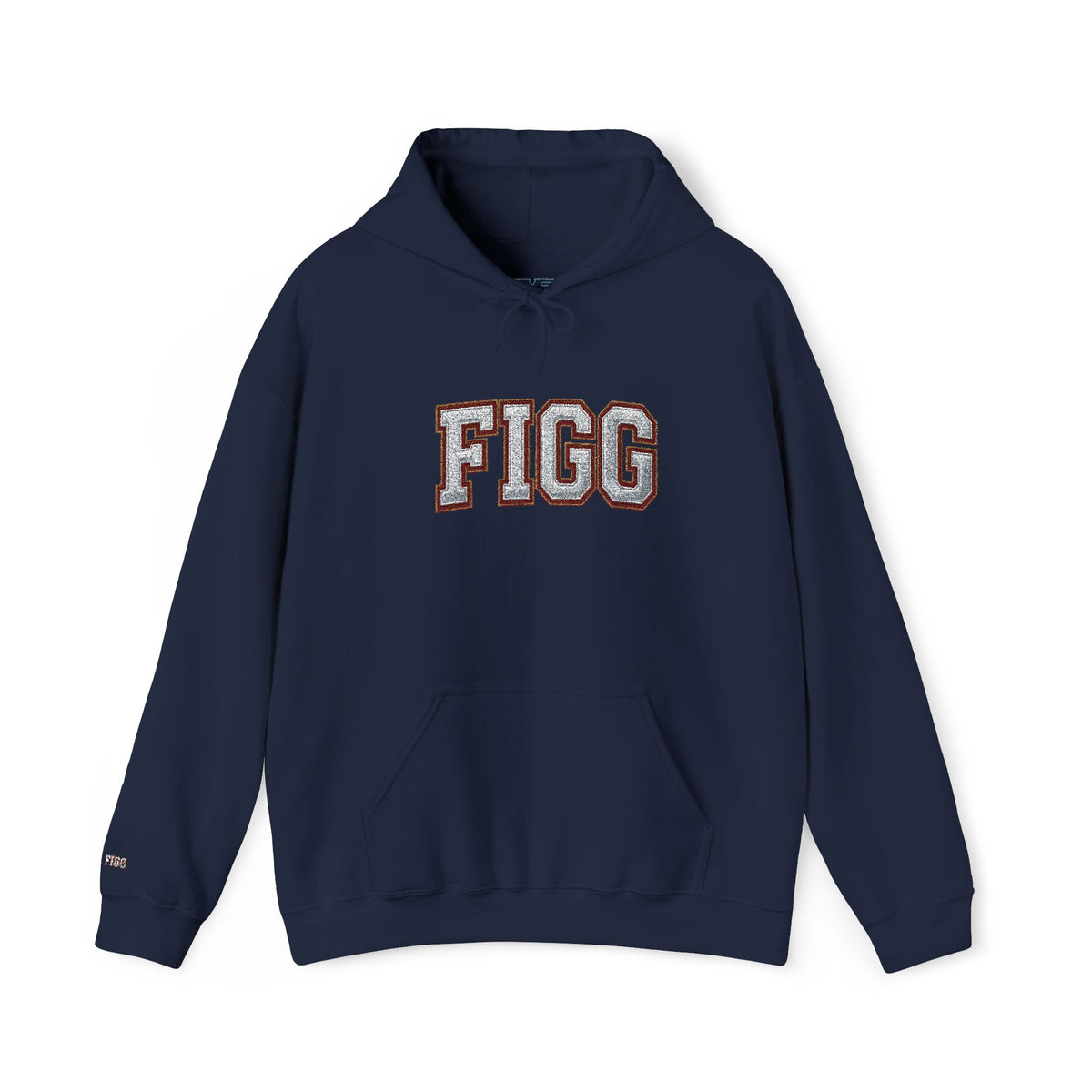FFiGG Embroidered Varsity Hoodie — White, Black, Grey & More Colors