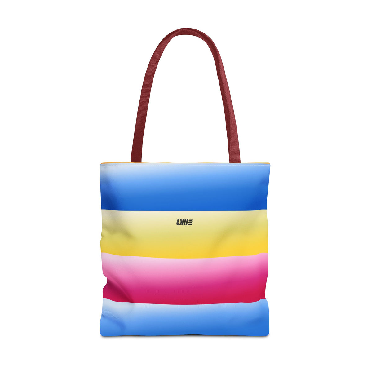 Colorful Pride Stripes Tote Bag – Pastel Blue, Yellow & Pink AOP