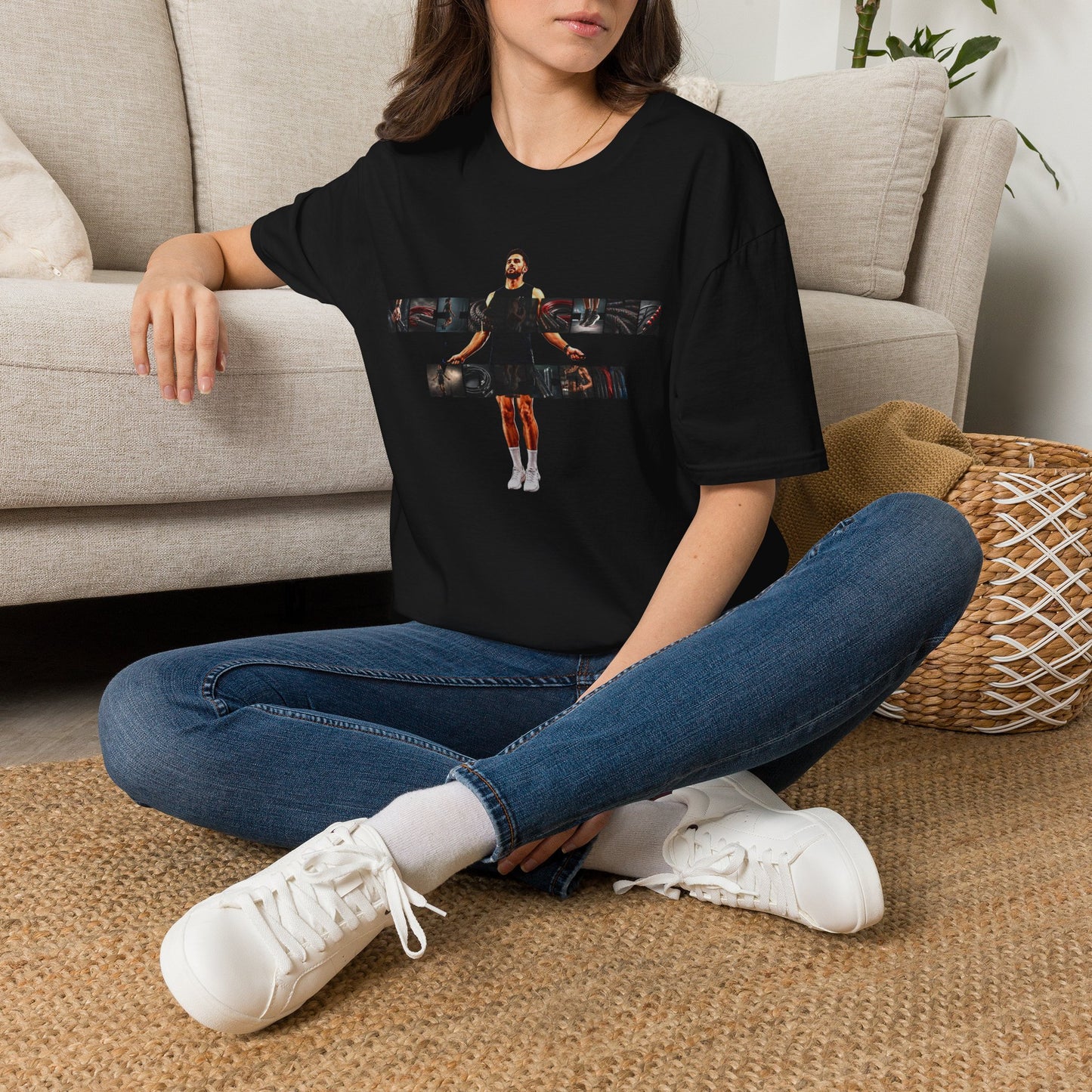 The Grind Graphic Tee — Cinematic Athlete Collage
