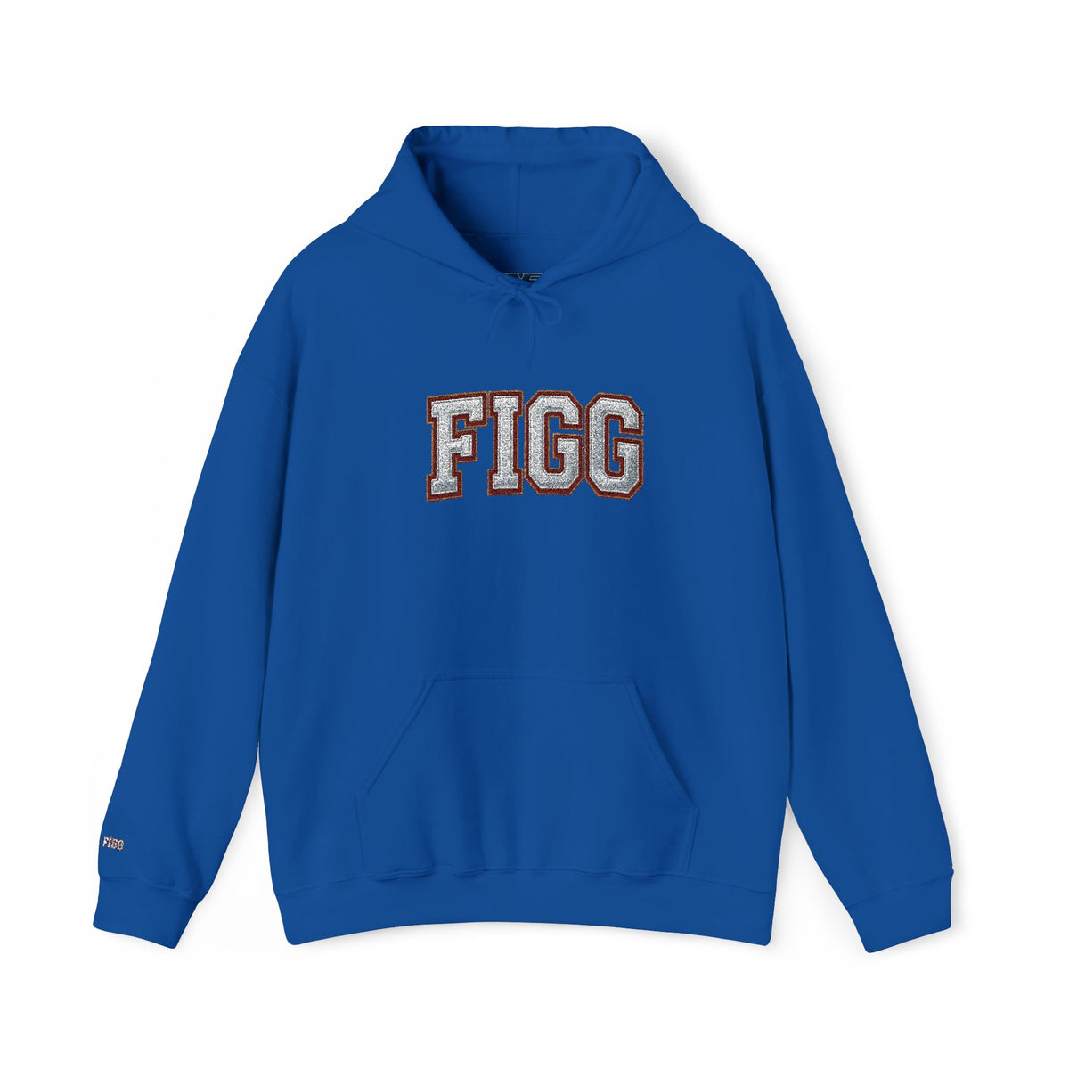 FFiGG Embroidered Varsity Hoodie — White, Black, Grey & More Colors