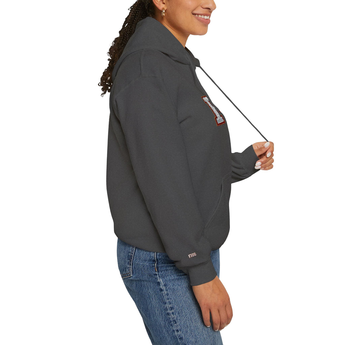 FFiGG Embroidered Varsity Hoodie — White, Black, Grey & More Colors