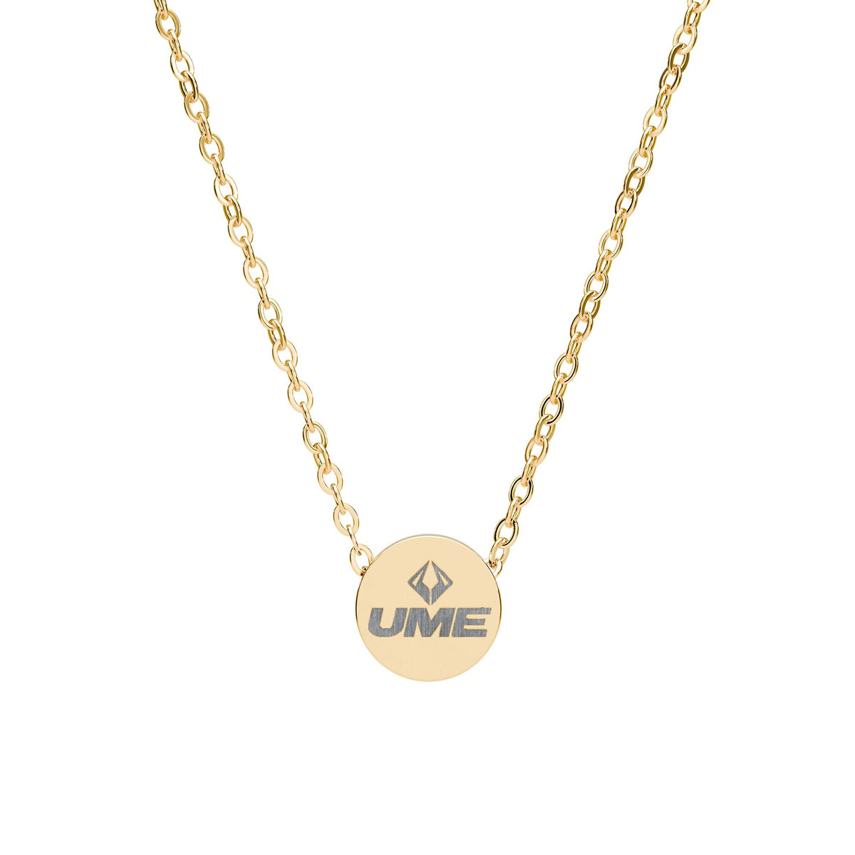 Engravable Mini Circle Necklace — Personalized Disc Pendant (Custom Text/Logo)