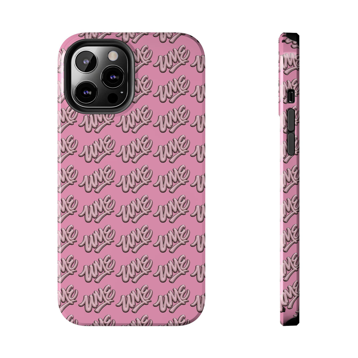 UME Tough Phone Case — Pink Logo Print | iPhone & Samsung