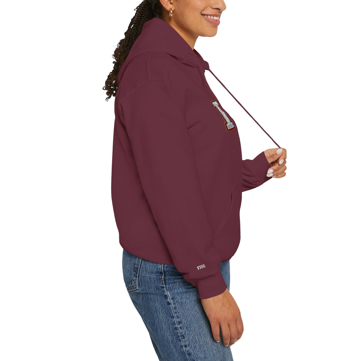 FFiGG Embroidered Varsity Hoodie — White, Black, Grey & More Colors