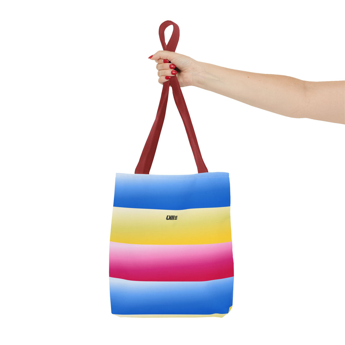 Colorful Pride Stripes Tote Bag – Pastel Blue, Yellow & Pink AOP