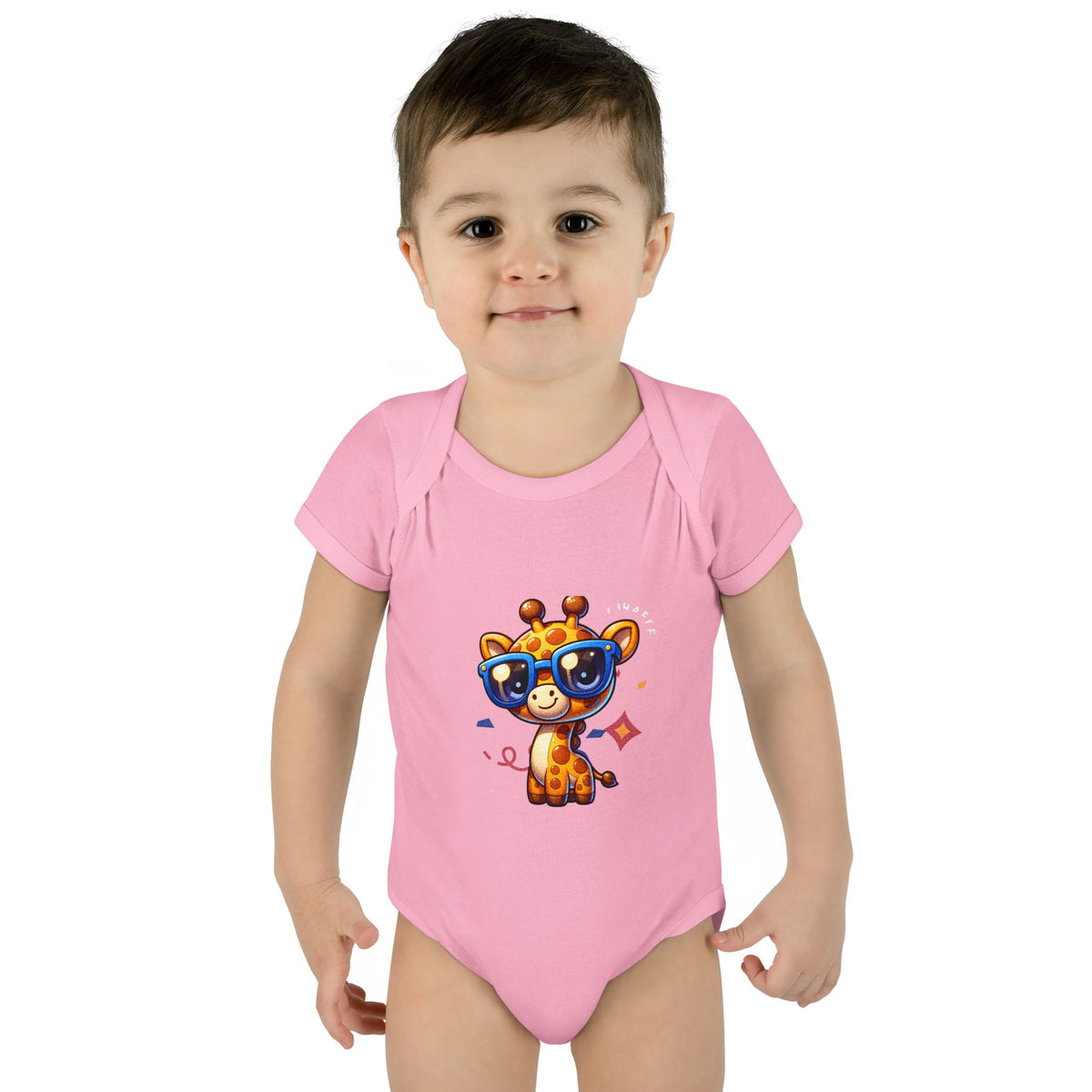 Giraffe Sunglasses Baby Bodysuit — Cute Infant Onesie