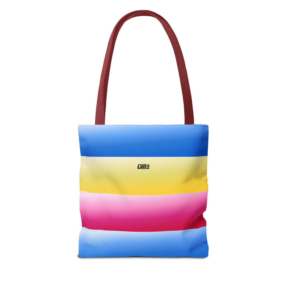 Colorful Pride Stripes Tote Bag – Pastel Blue, Yellow & Pink AOP