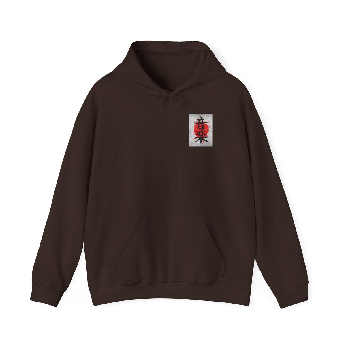 Samurai Poppy Hoodie — Japanese Ink Art Hooded Sweatshirt